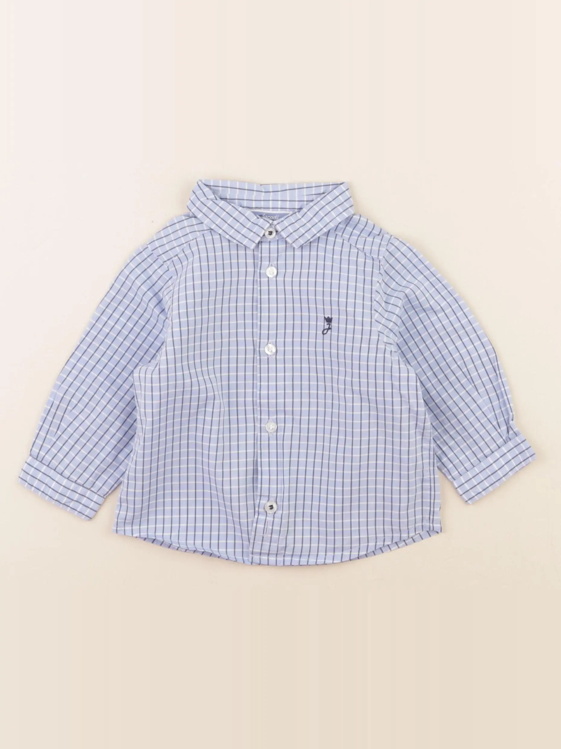 Jacadi - chemise bleu - 6 mois