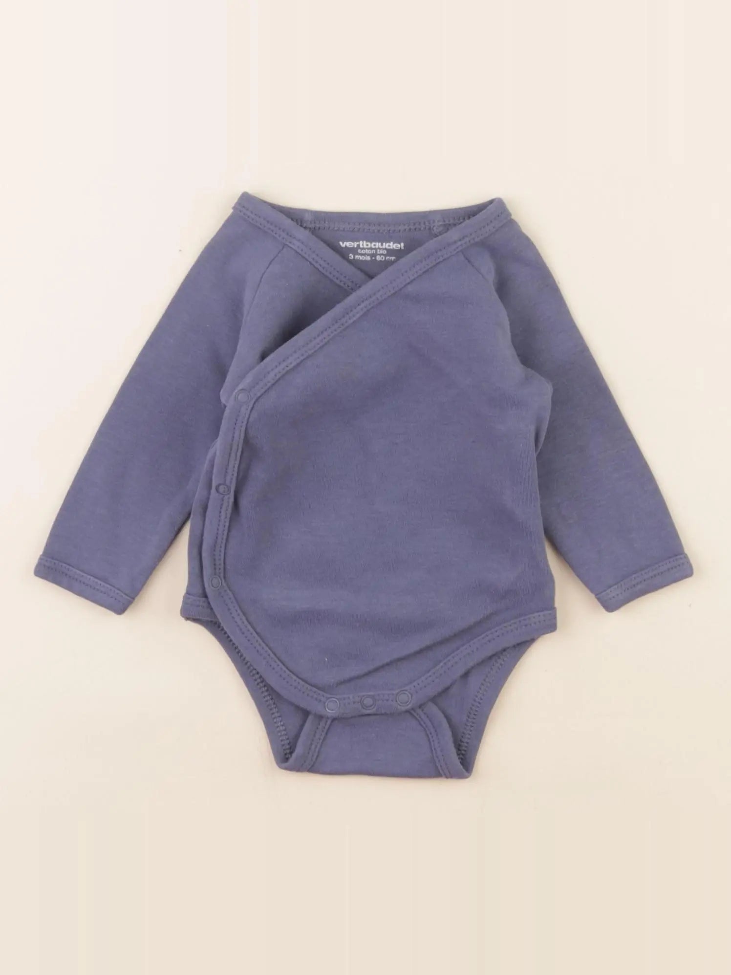 Vertbaudet - body bleu - 3 mois