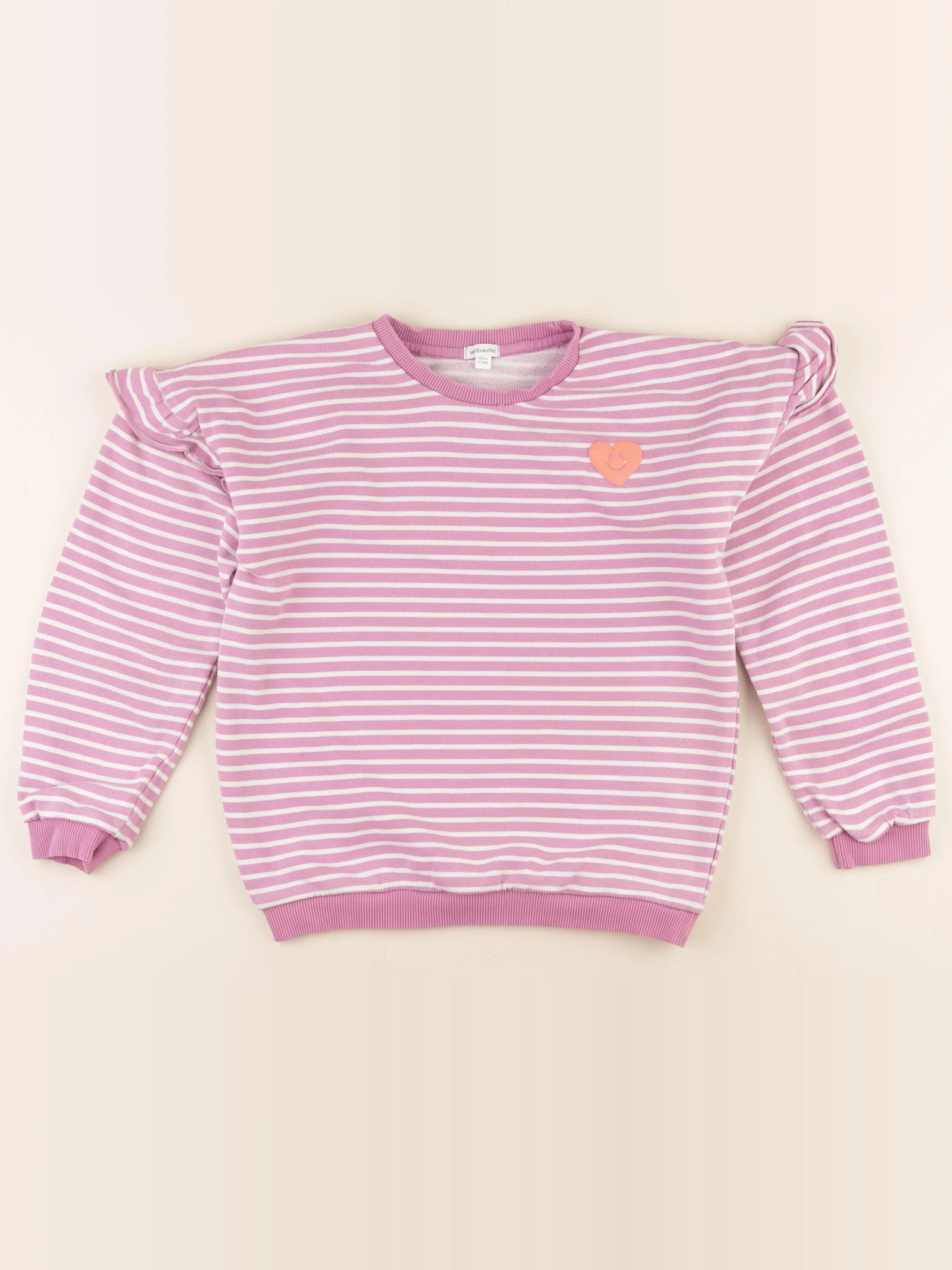 Vertbaudet - sweat rose - 14 ans