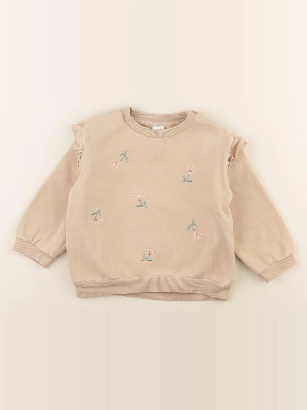 H&M - sweat beige - 18/24 mois