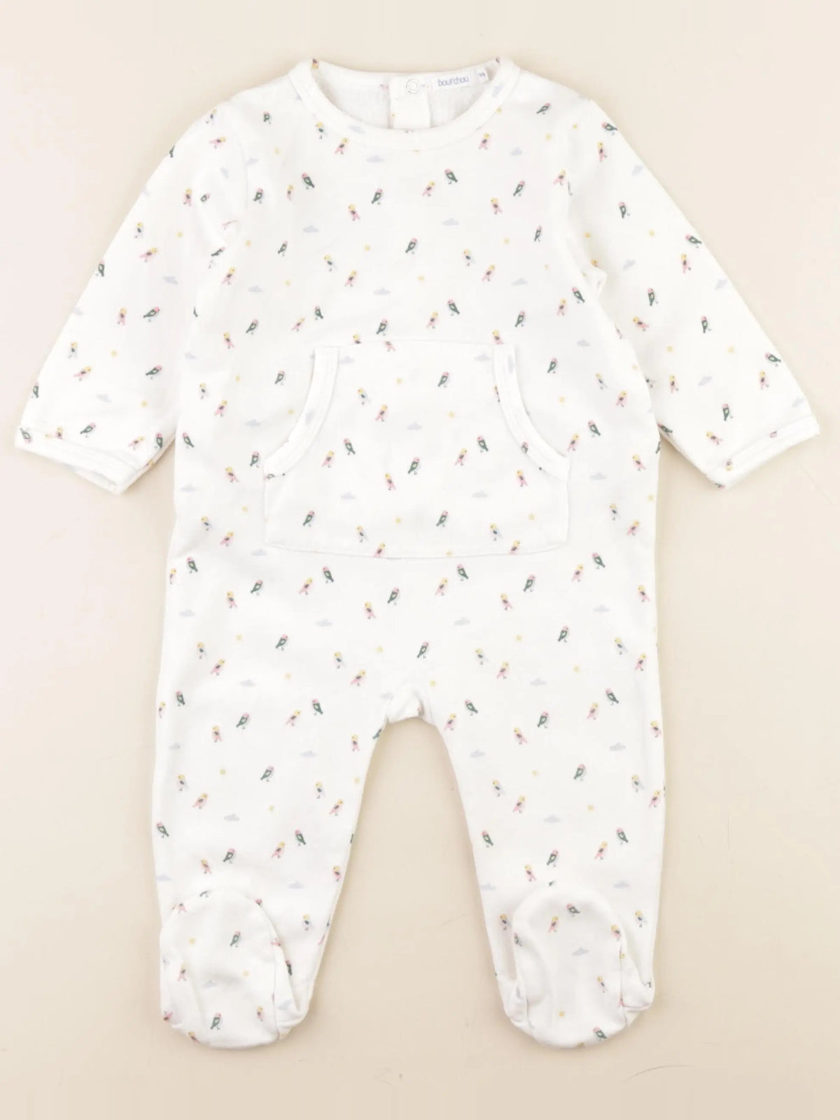 Boutchou - pyjama coton blanc - 9 mois