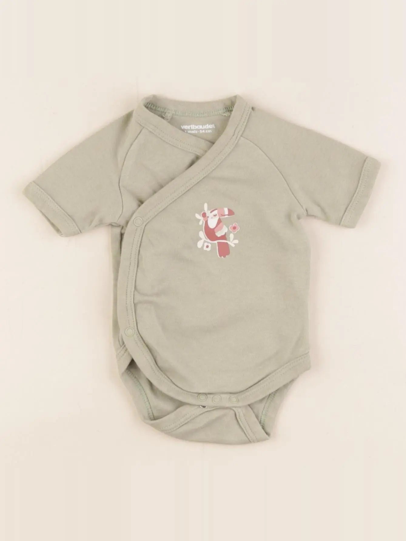 Vertbaudet - body vert - 1 mois