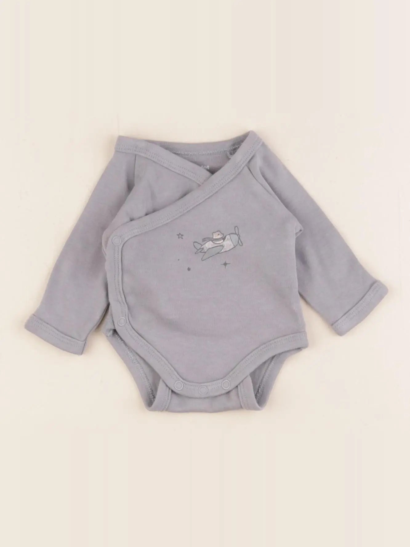 Vertbaudet - body gris - 0 mois