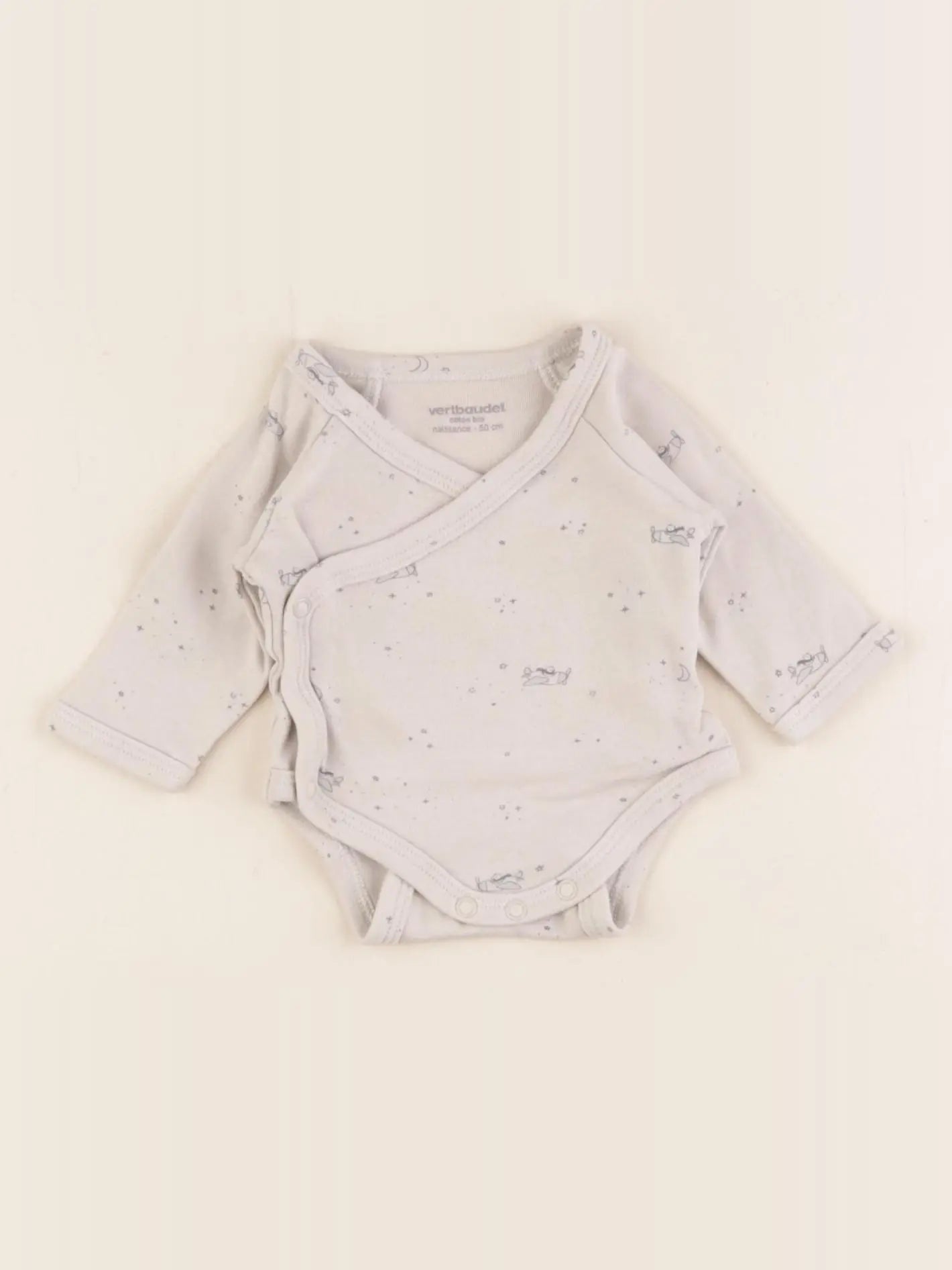 Vertbaudet - body beige - 0 mois