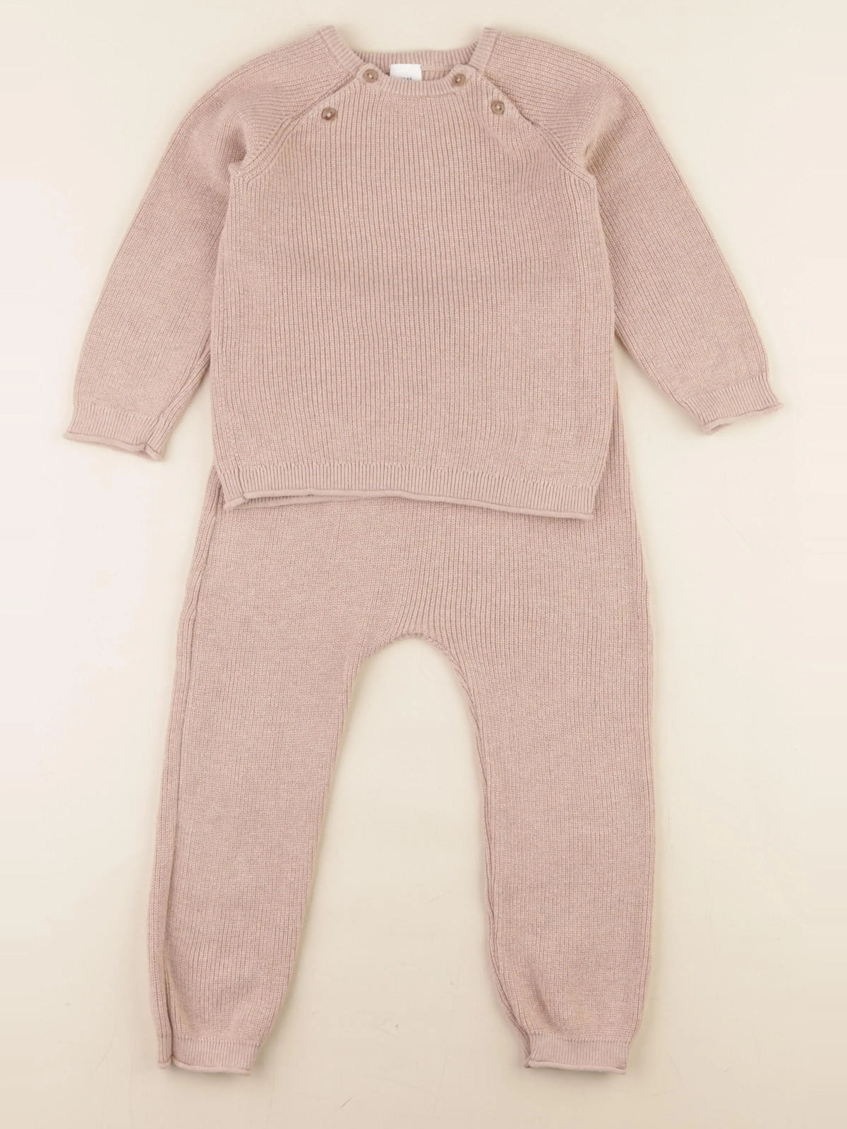 H&M - ensemble marron - 18/24 mois