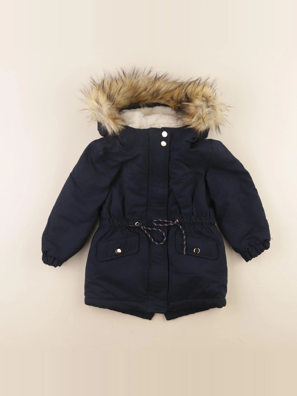 Monoprix - parka bleu - 4 ans