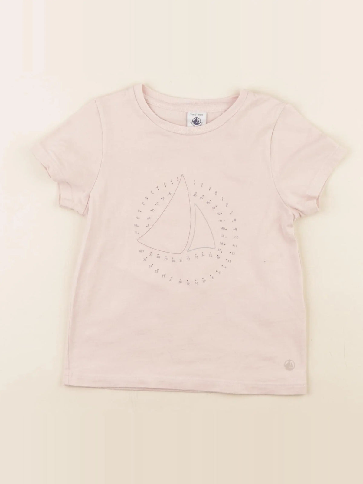 Petit Bateau - tee-shirt rose - 5 ans