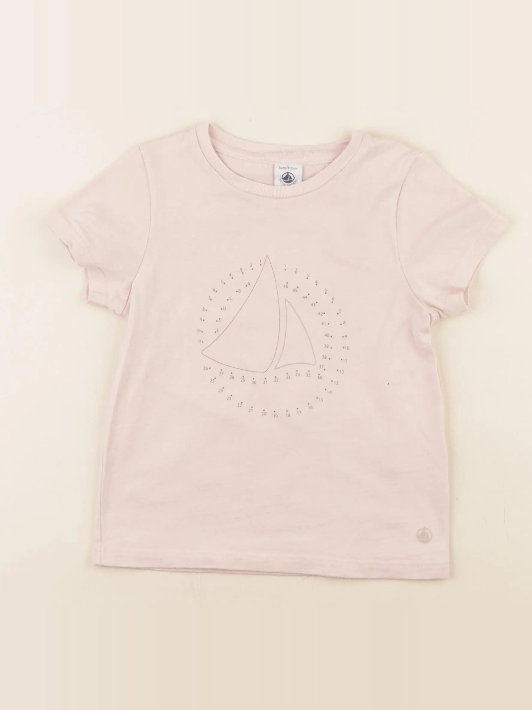 Petit Bateau - tee-shirt rose - 5 ans