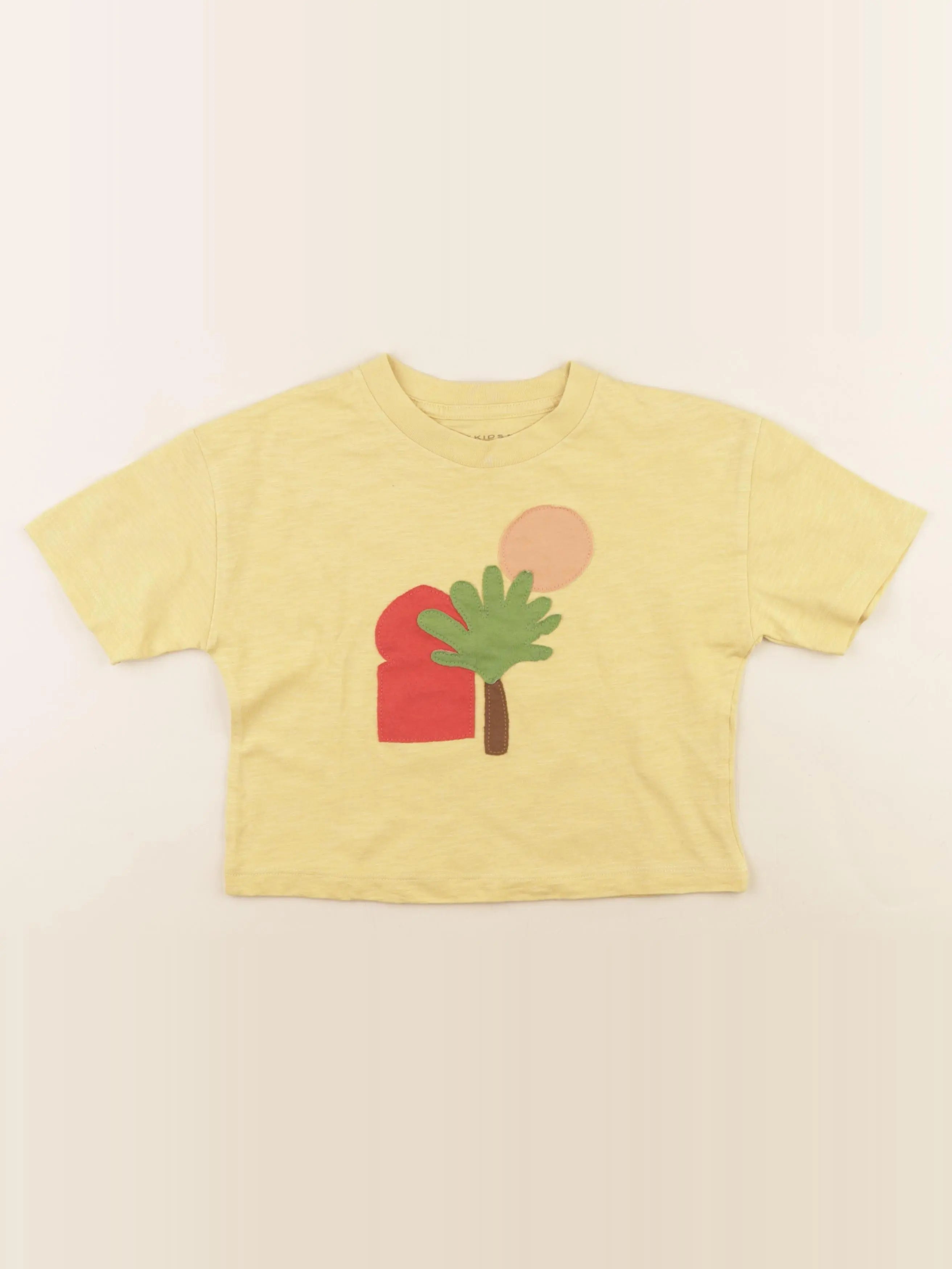 Monoprix - tee-shirt jaune - 4 ans