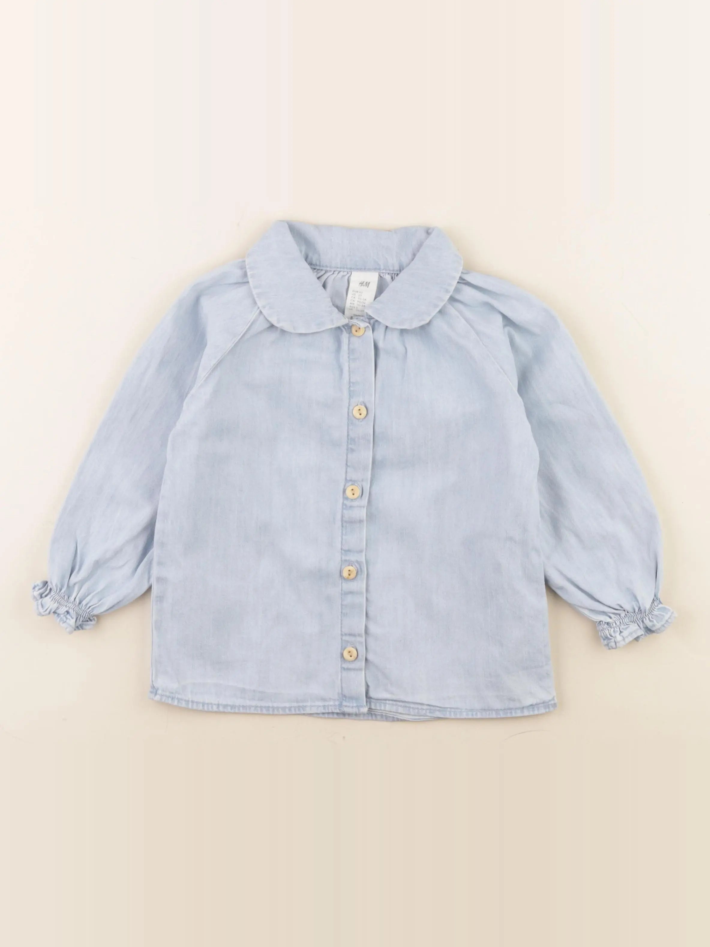 H&M - blouse bleu - 18/24 mois
