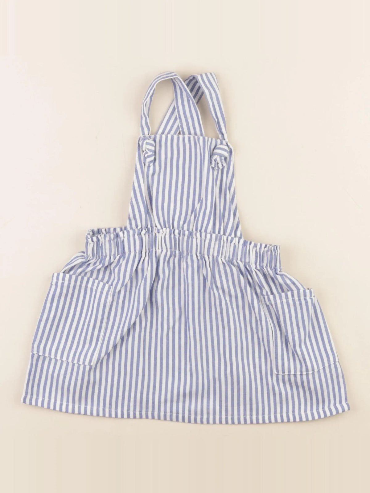 H&M - robe blanc, bleu - 9/12 mois