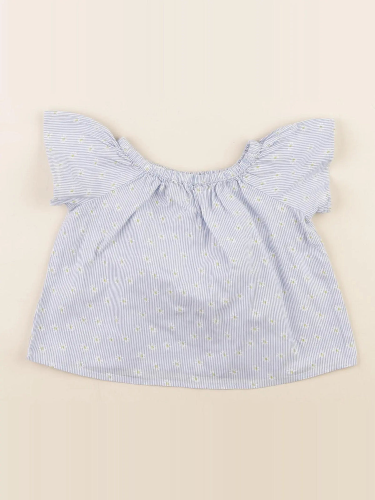 Zara - blouse bleu, blanc - 3/6 mois