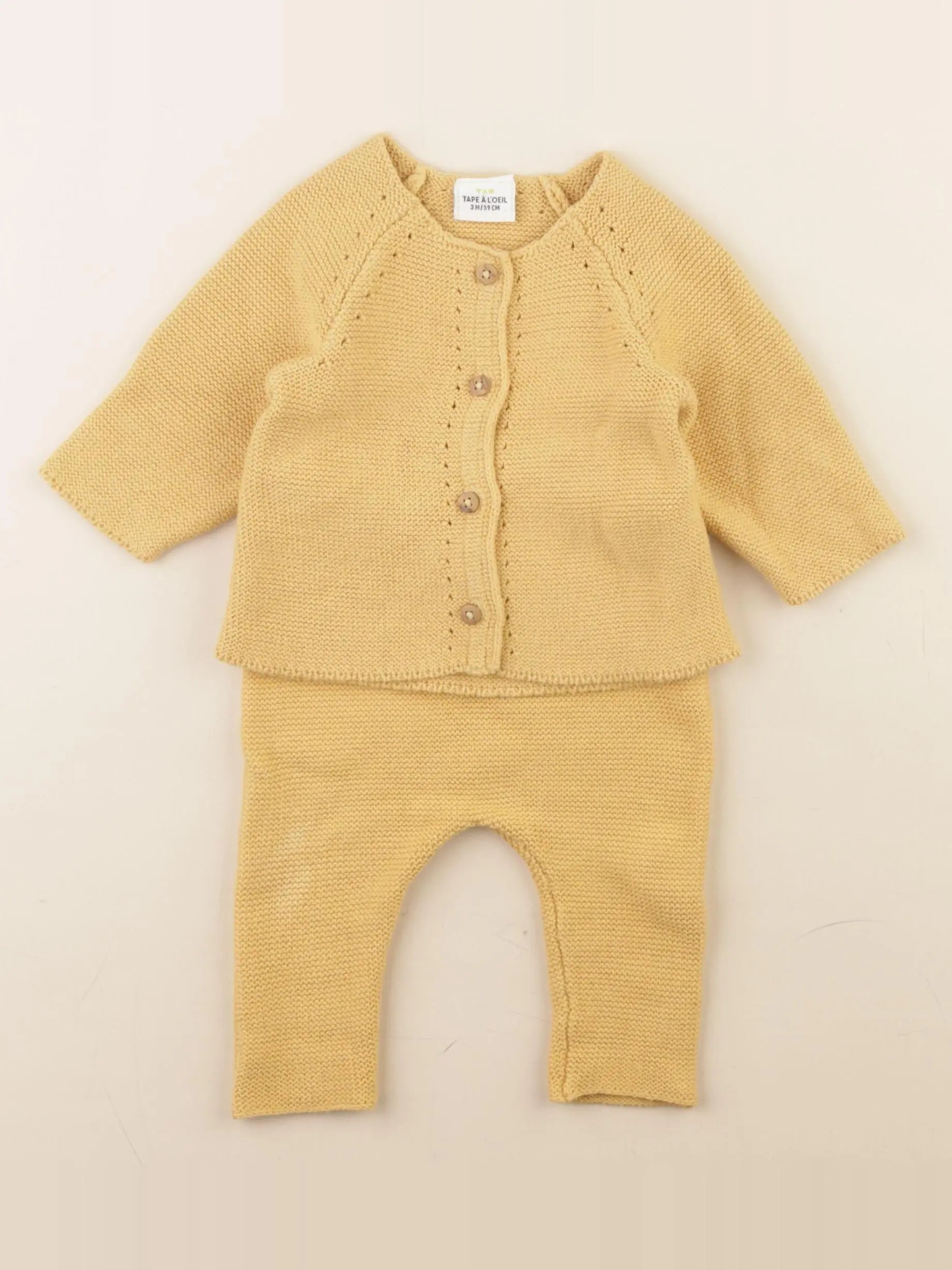 Tape à l'oeil - ensemble jaune - 3 mois