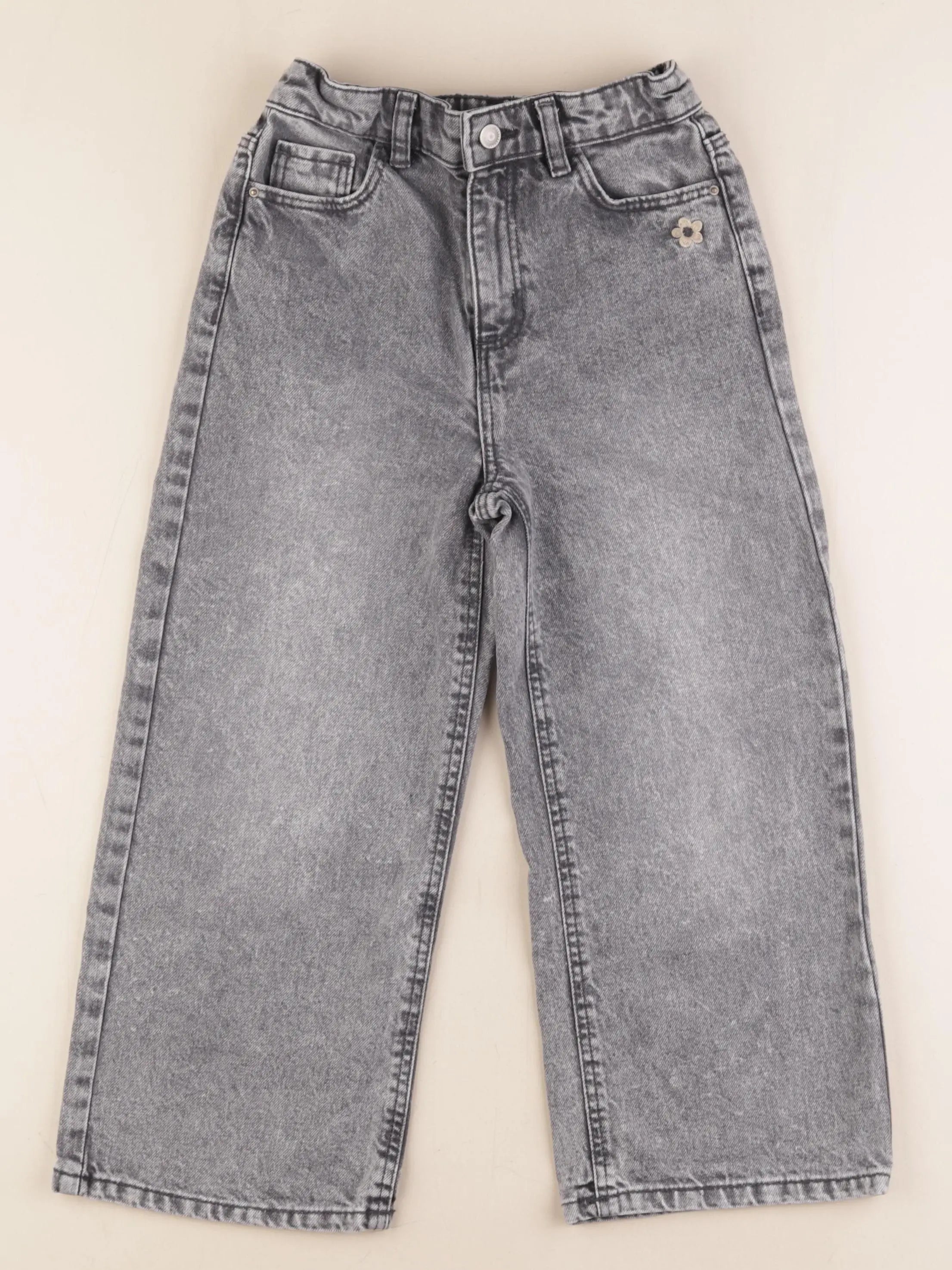 Vertbaudet - jean gris - 7 ans