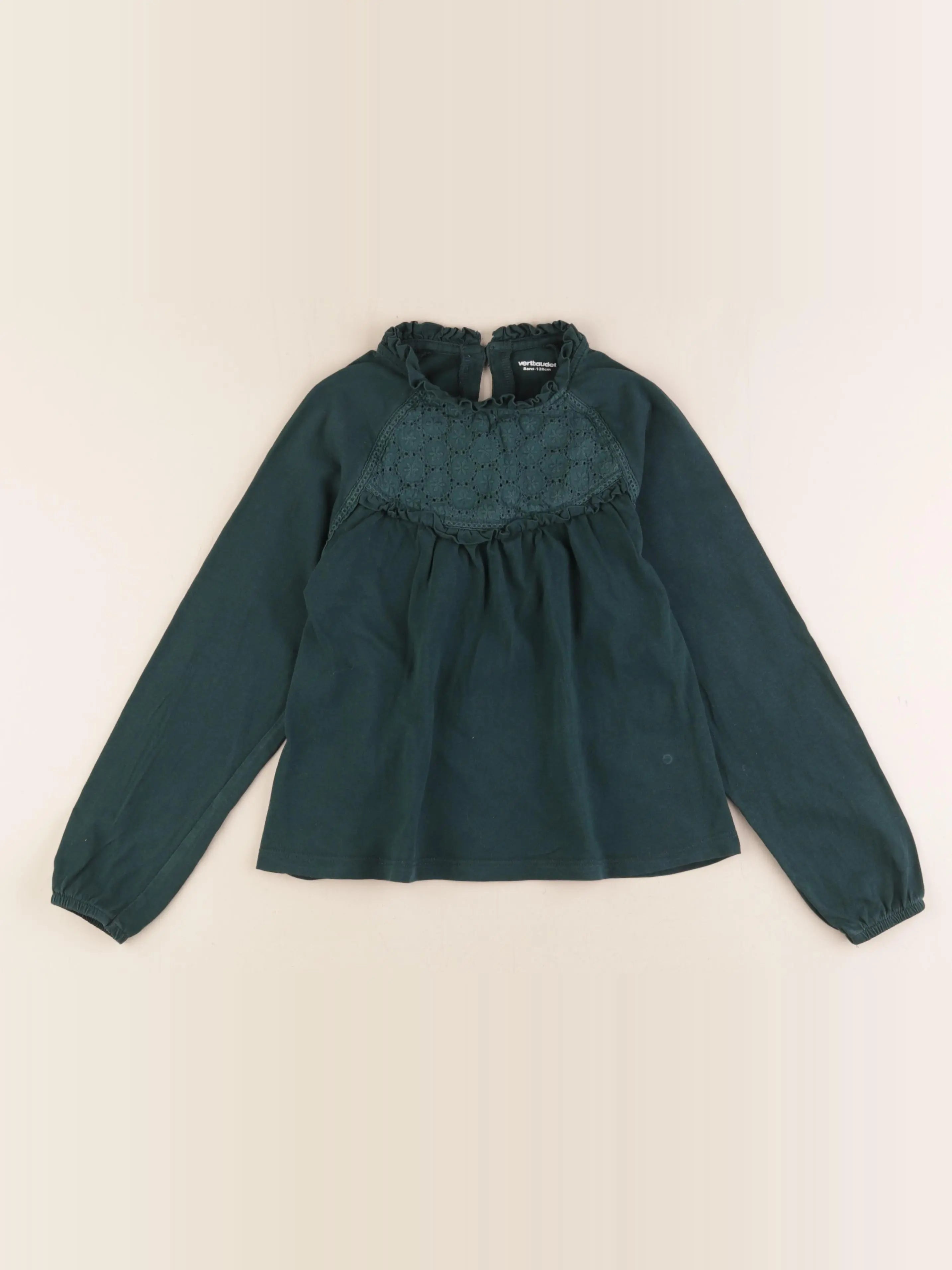 Vertbaudet - tee-shirt vert - 8 ans