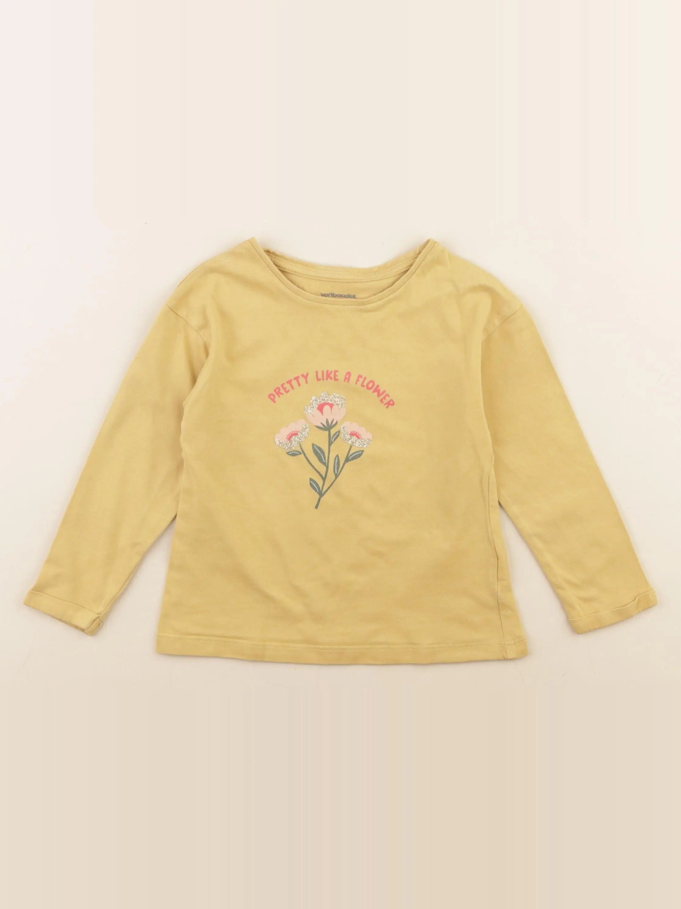 Vertbaudet - tee-shirt jaune - 3 ans