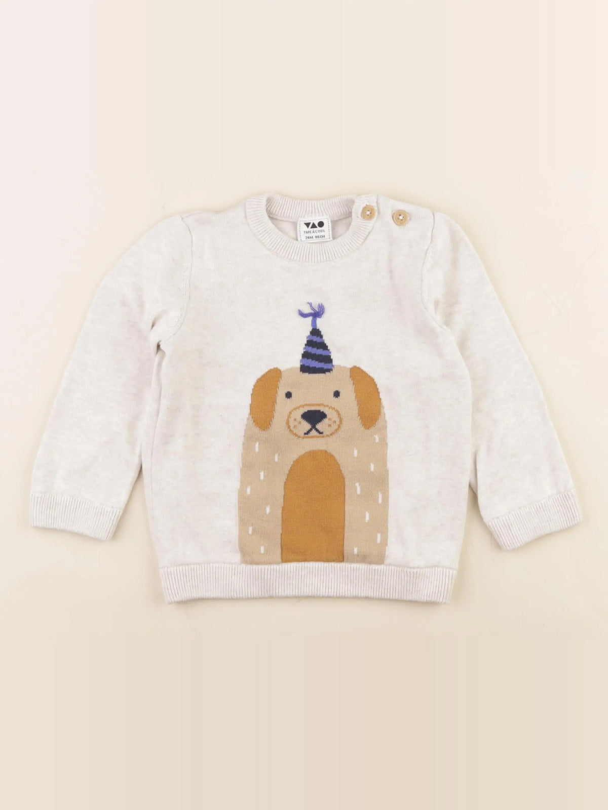 Tape à l'oeil - pull marron - 24 mois