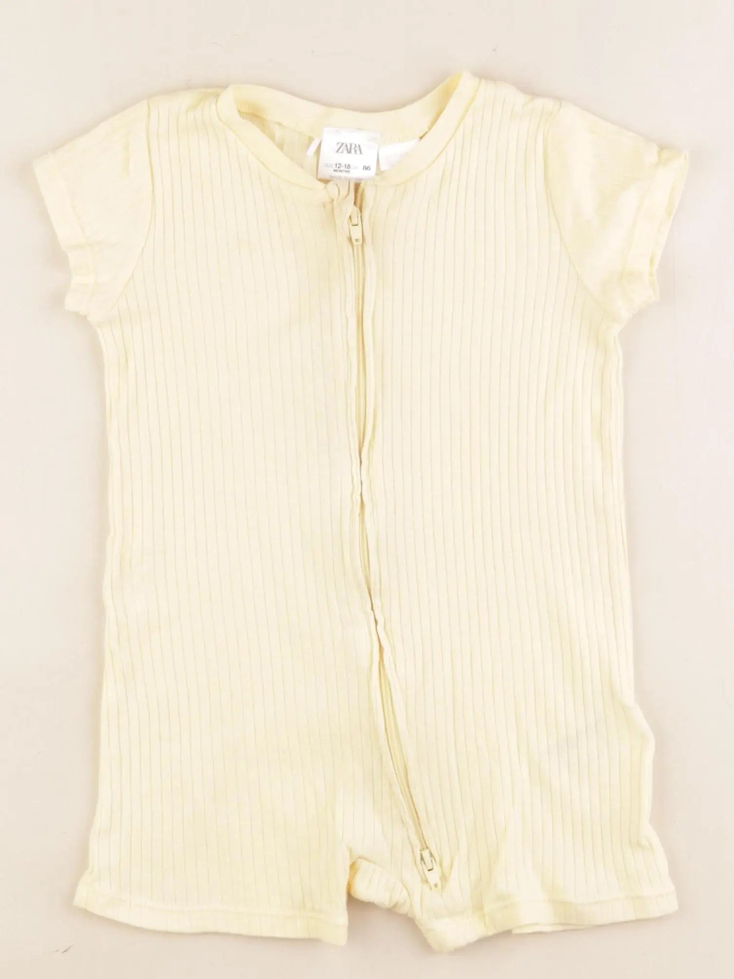 Zara - pyjama coton jaune - 12/18 mois
