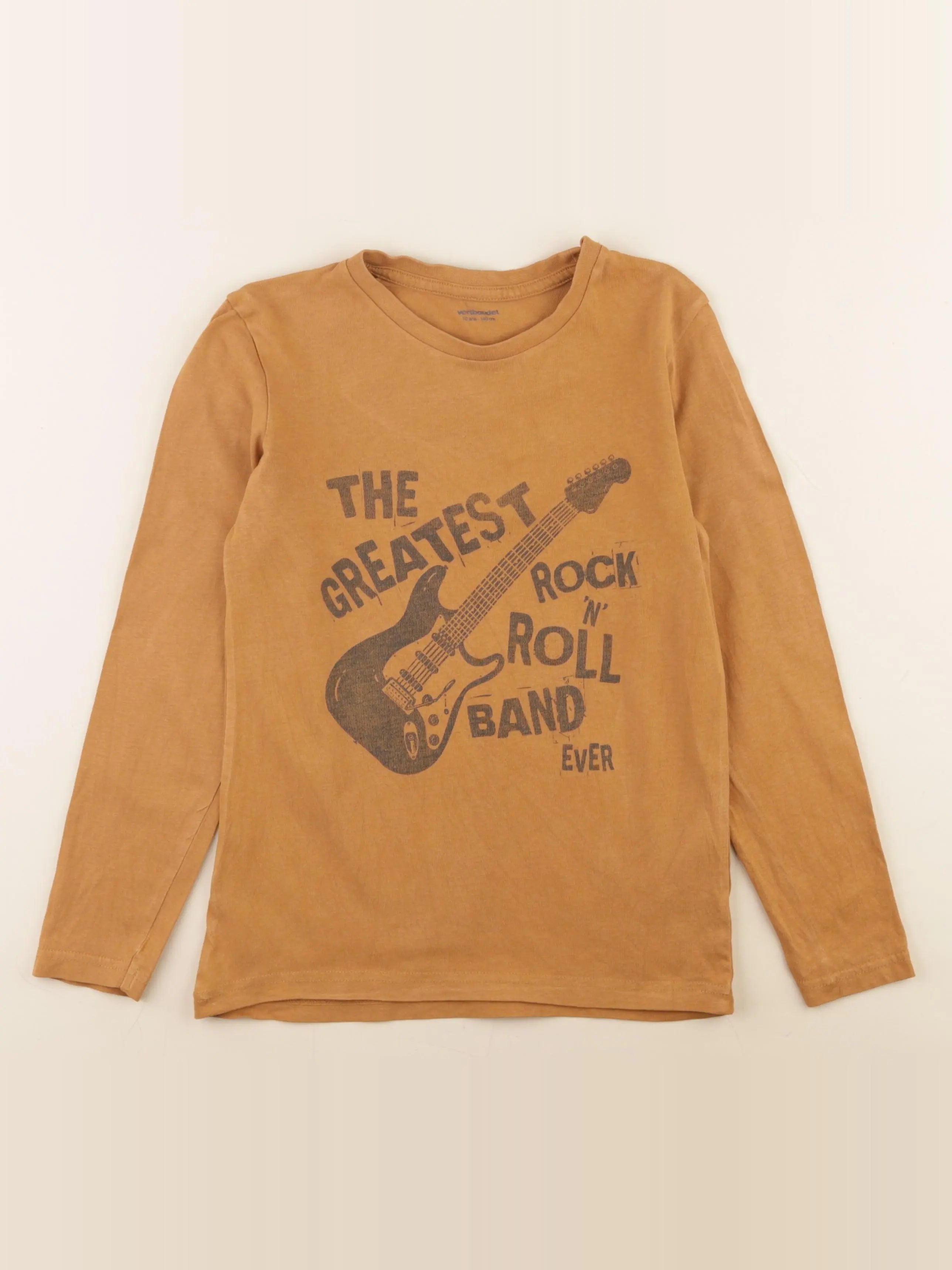 Vertbaudet - tee-shirt marron - 10 ans