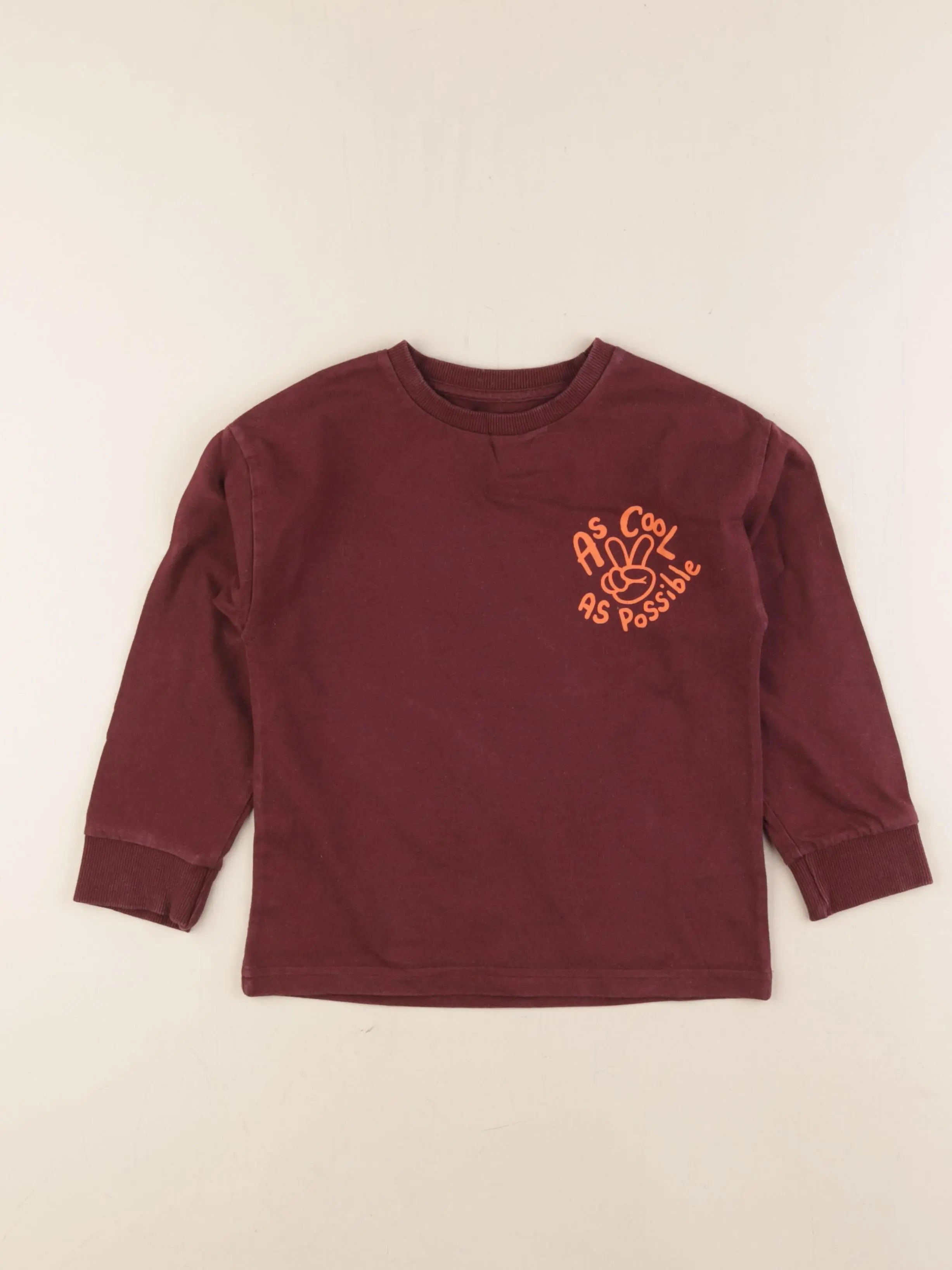 Vertbaudet - tee-shirt marron - 6 ans