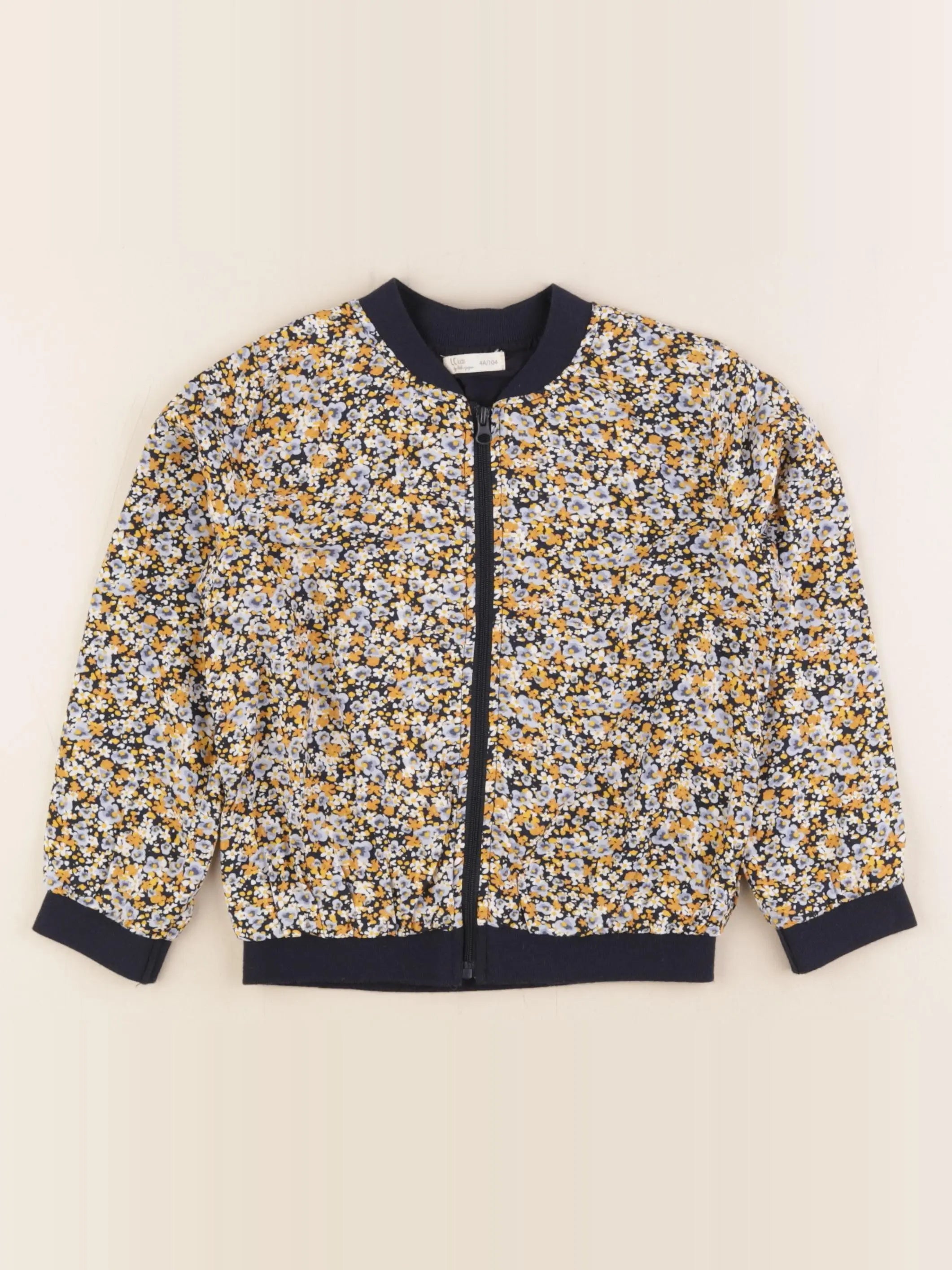 Little Cigogne - veste jaune, bleu - 4 ans