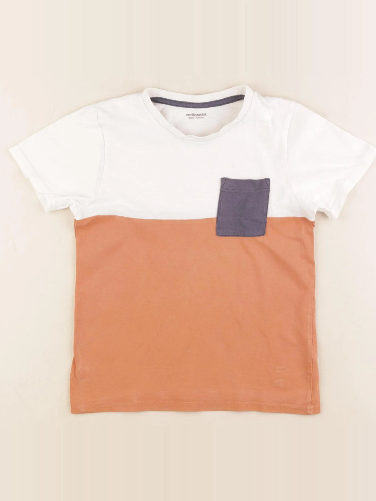 Vertbaudet - tee-shirt orange - 8 ans