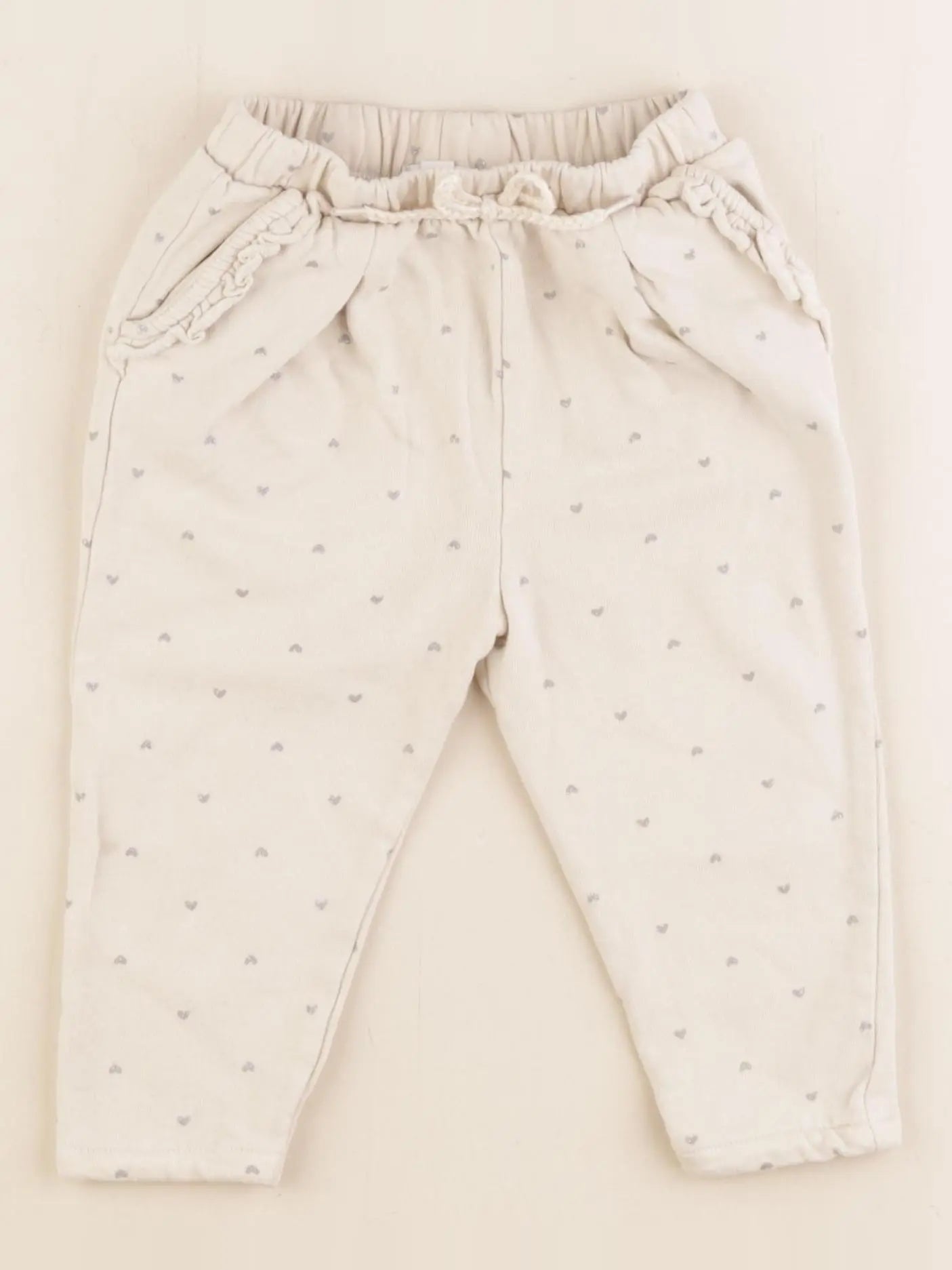 Vertbaudet - pantalon beige, argent - 24 mois
