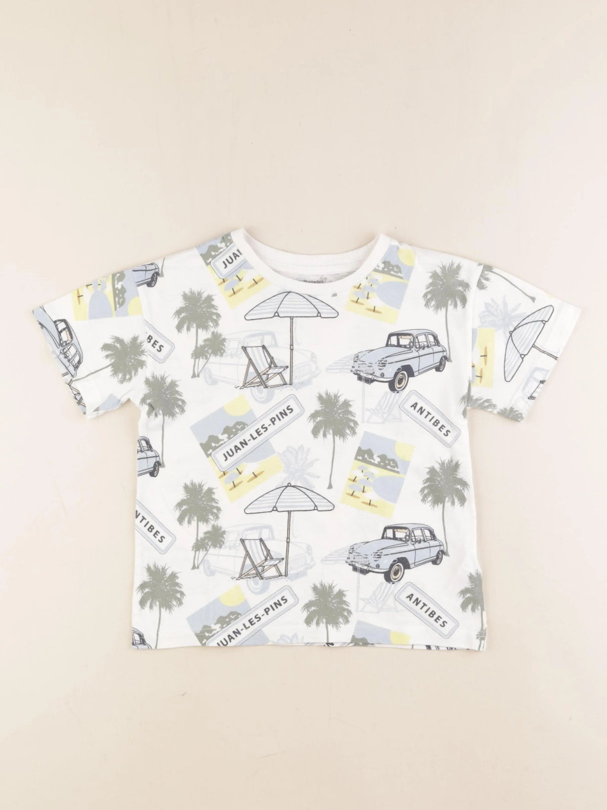 Vertbaudet - tee-shirt blanc, multicolore - 6 ans