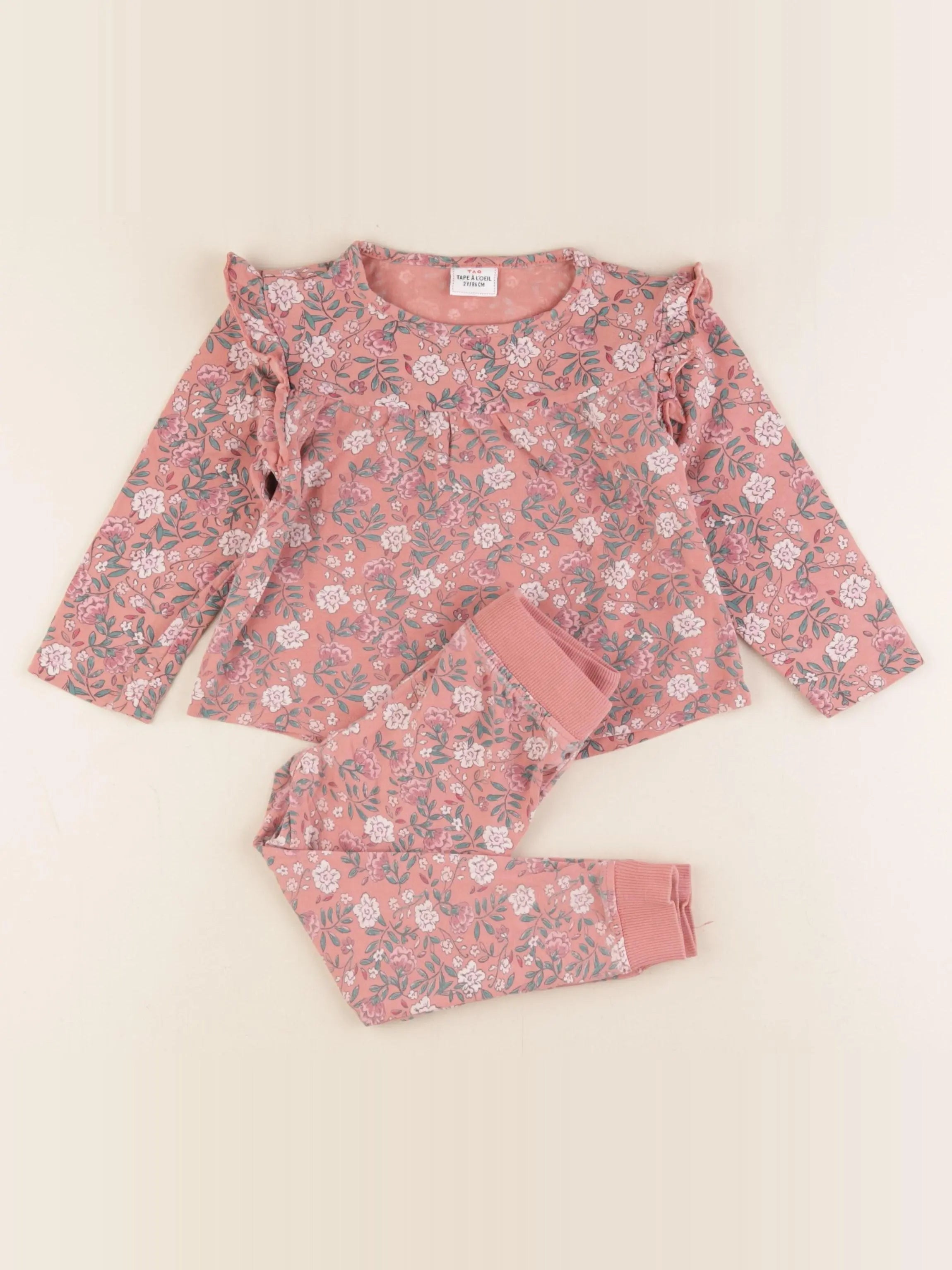 Tape à l'oeil - pyjama coton rose - 2 ans