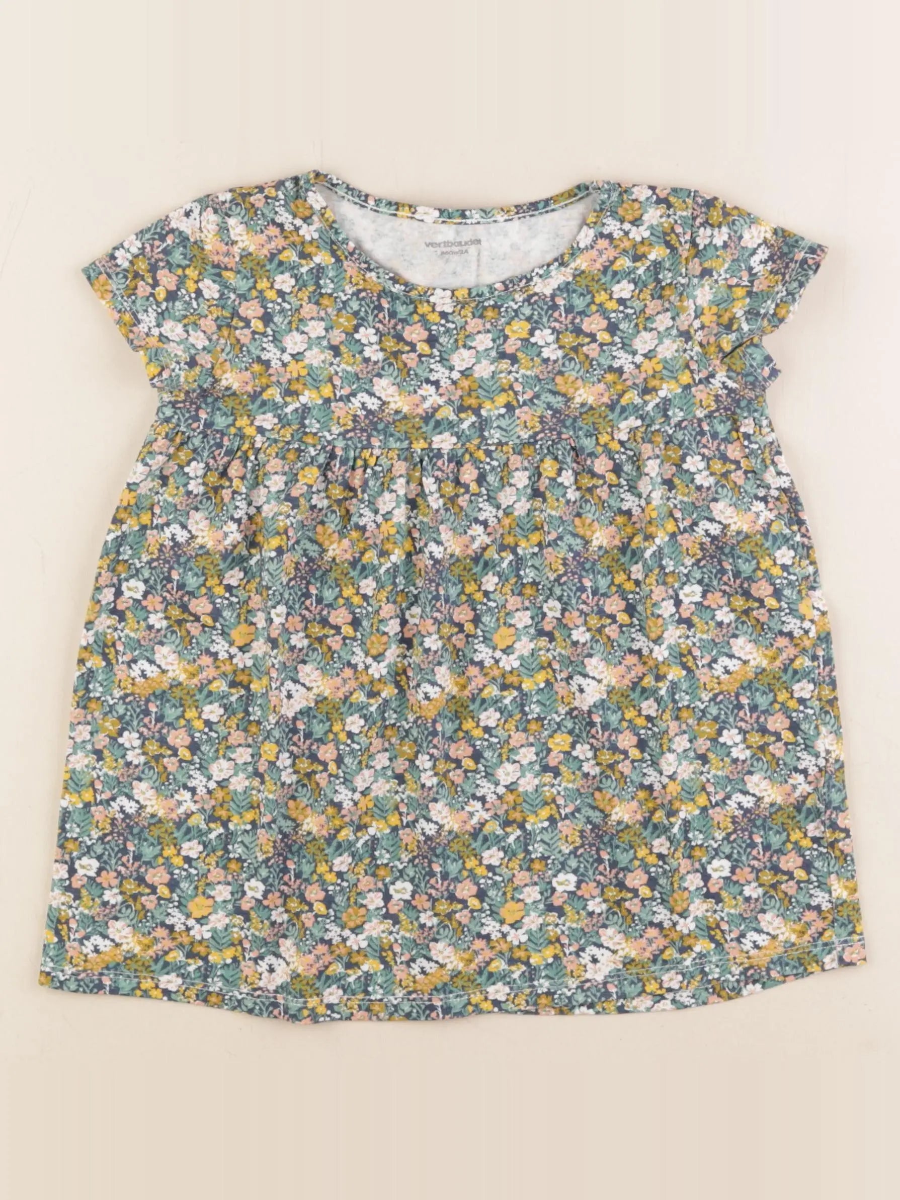 Vertbaudet - robe vert - 2 ans