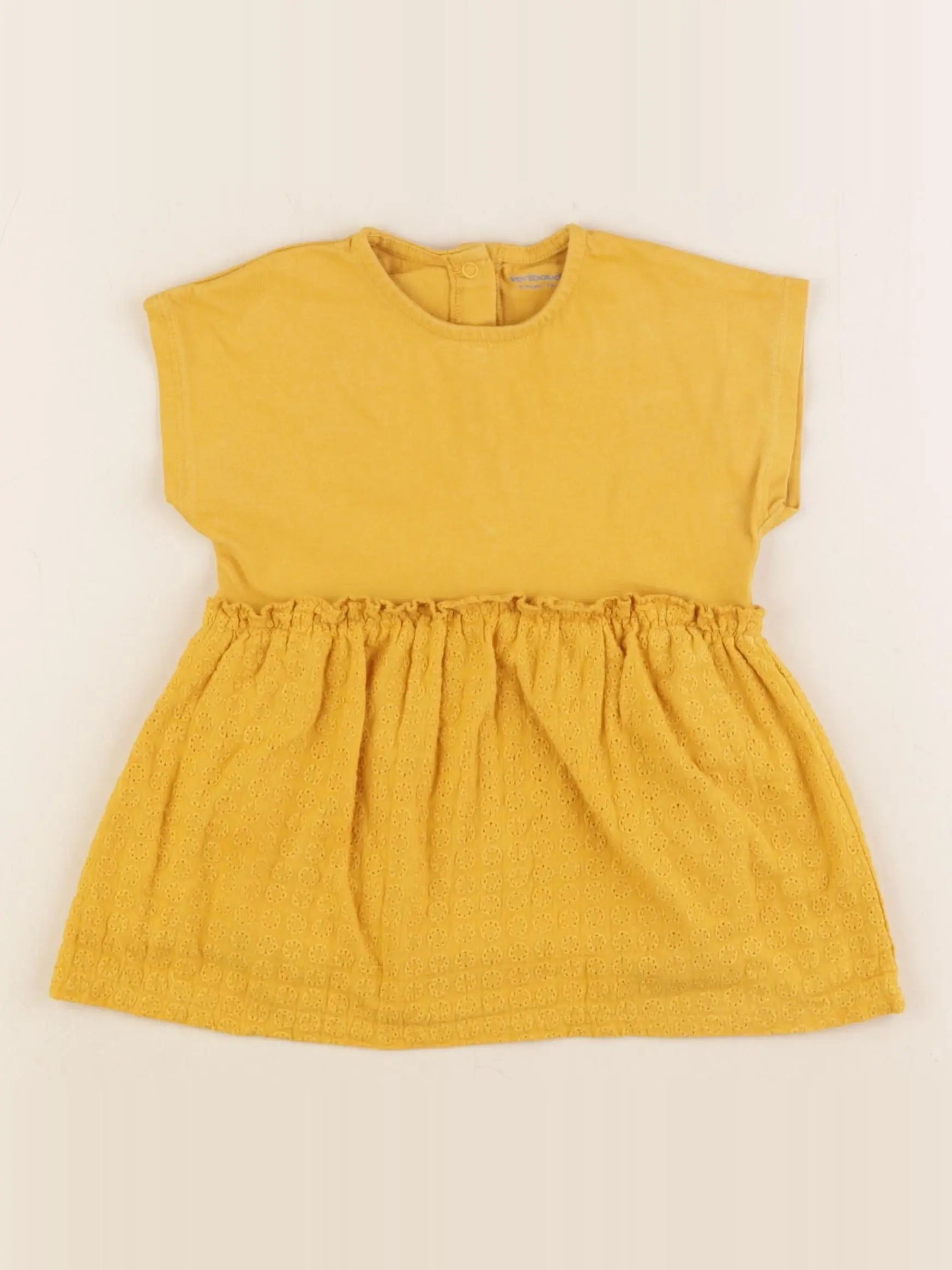 Vertbaudet - robe jaune - 9 mois