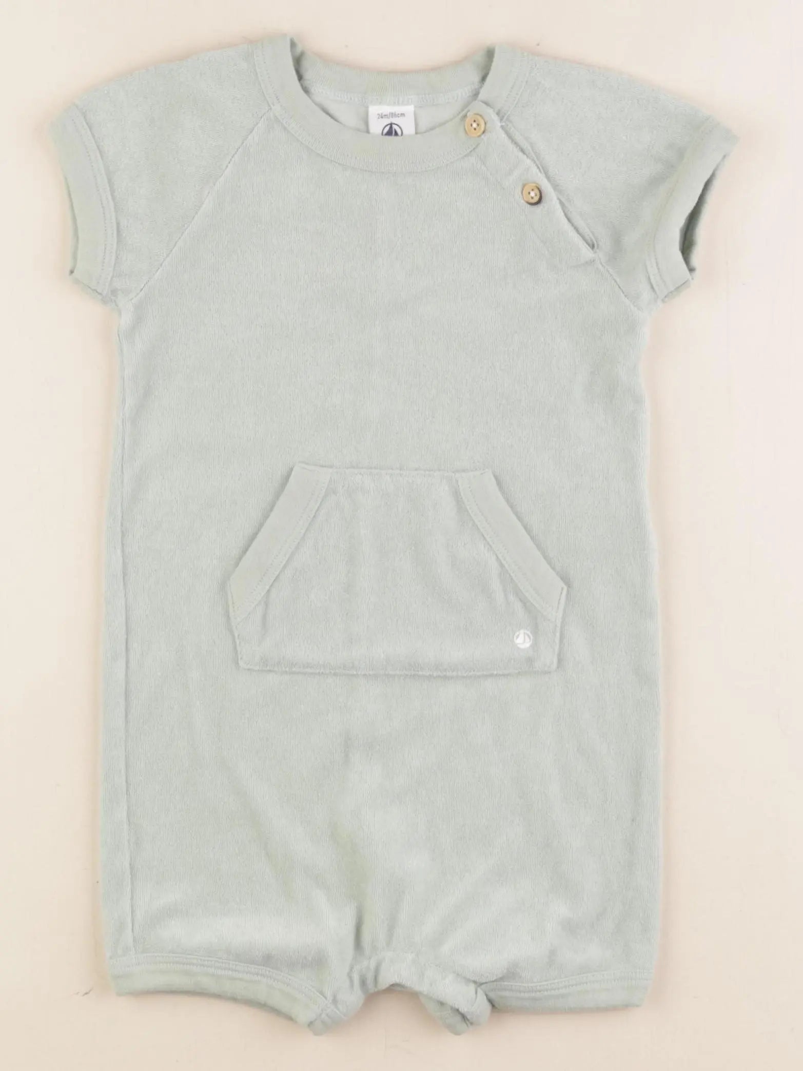 Petit Bateau - combinaison vert - 24 mois