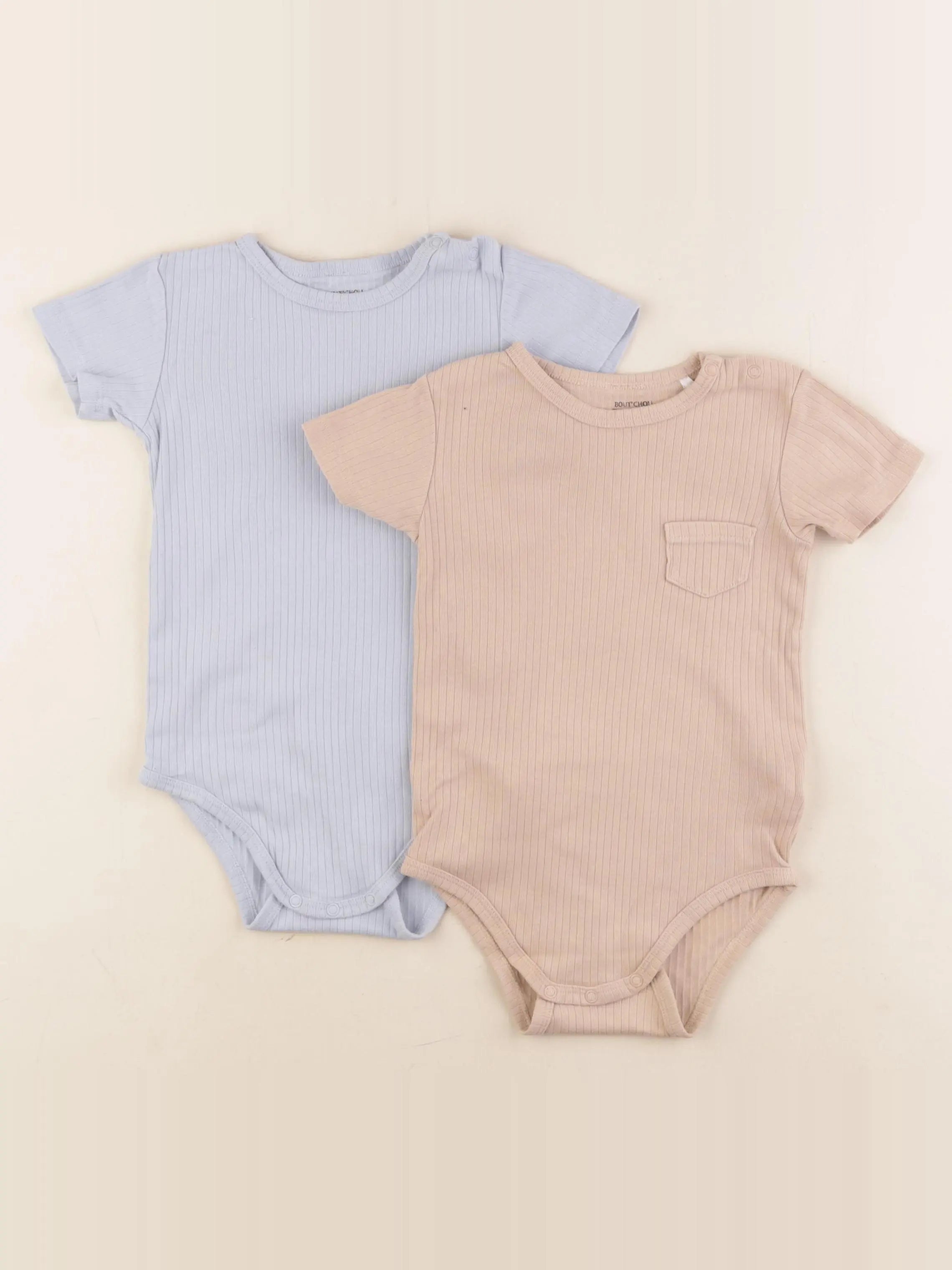 Boutchou - lot de 2 bodies en coton multicolore - 36 mois
