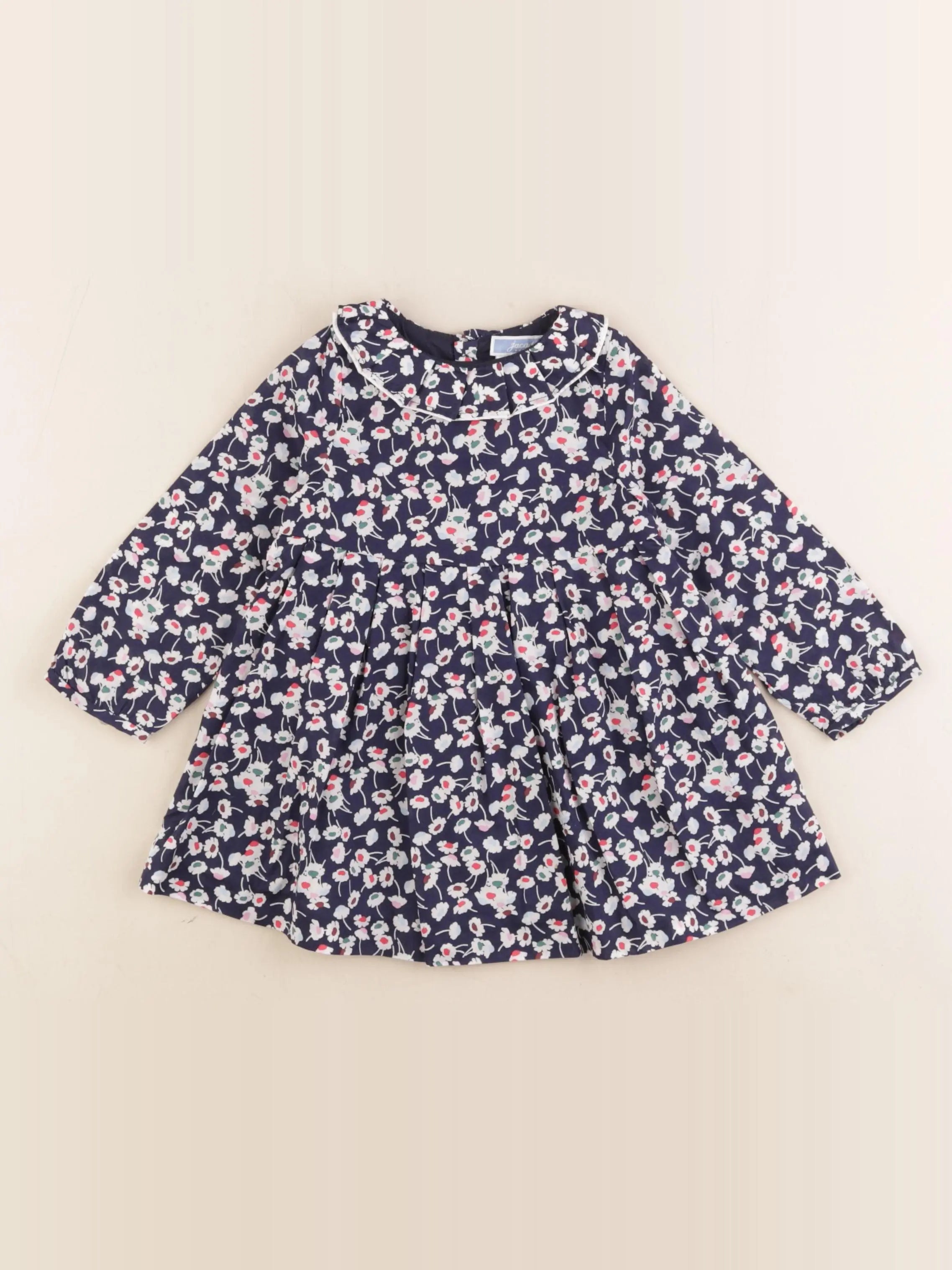 Jacadi - robe liberty bleu - 12 mois