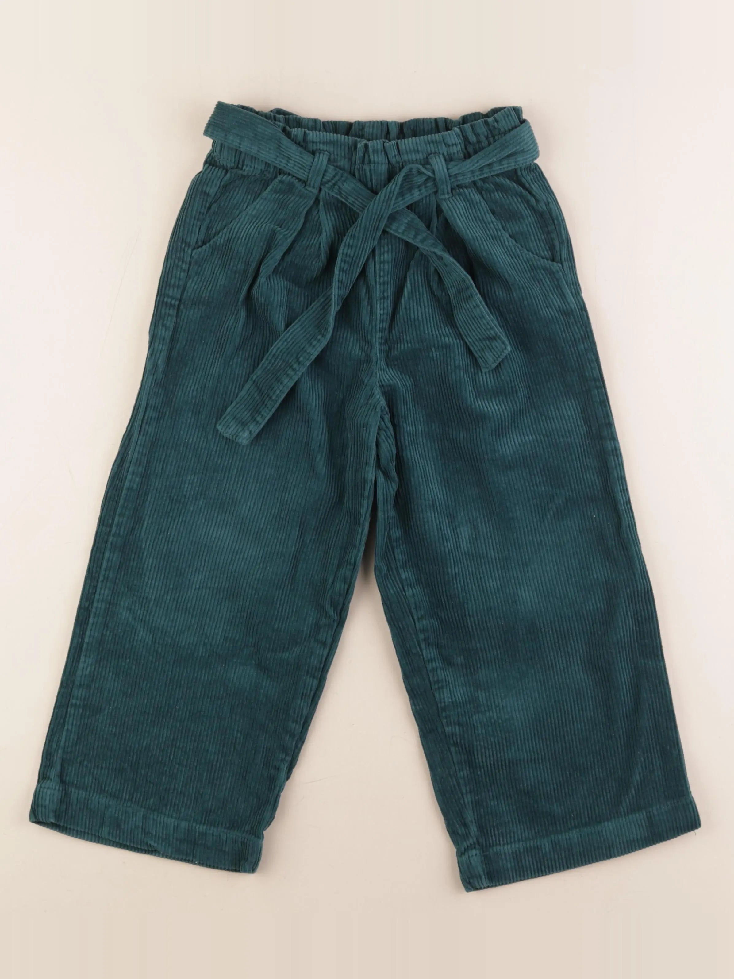 Vertbaudet - pantalon vert - 7 ans