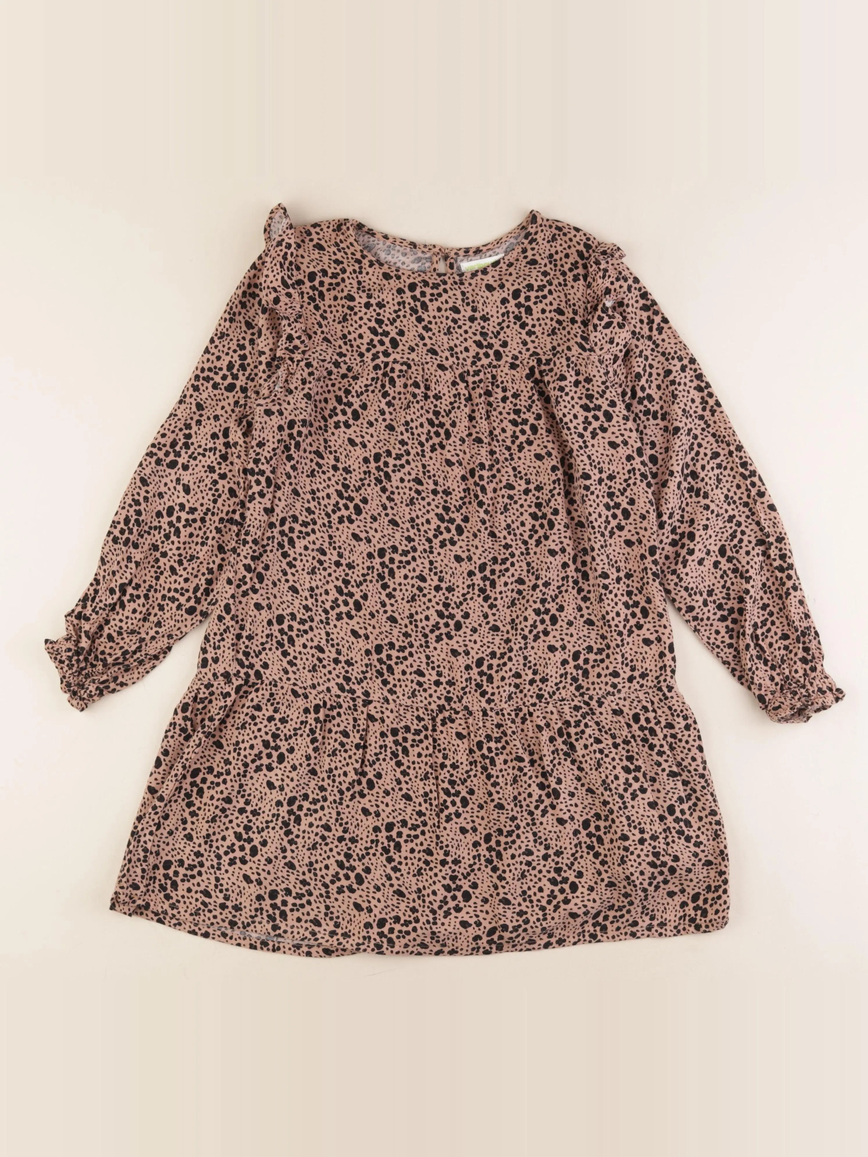 Vertbaudet - robe marron, noir - 8 ans