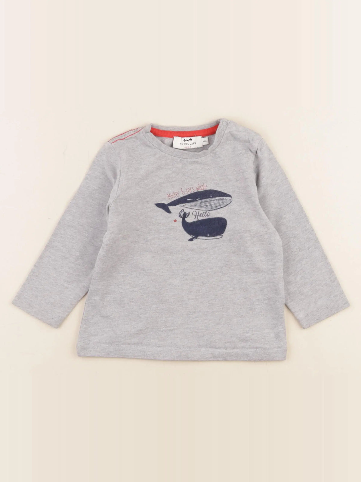 Cyrillus - tee-shirt gris - 18 mois