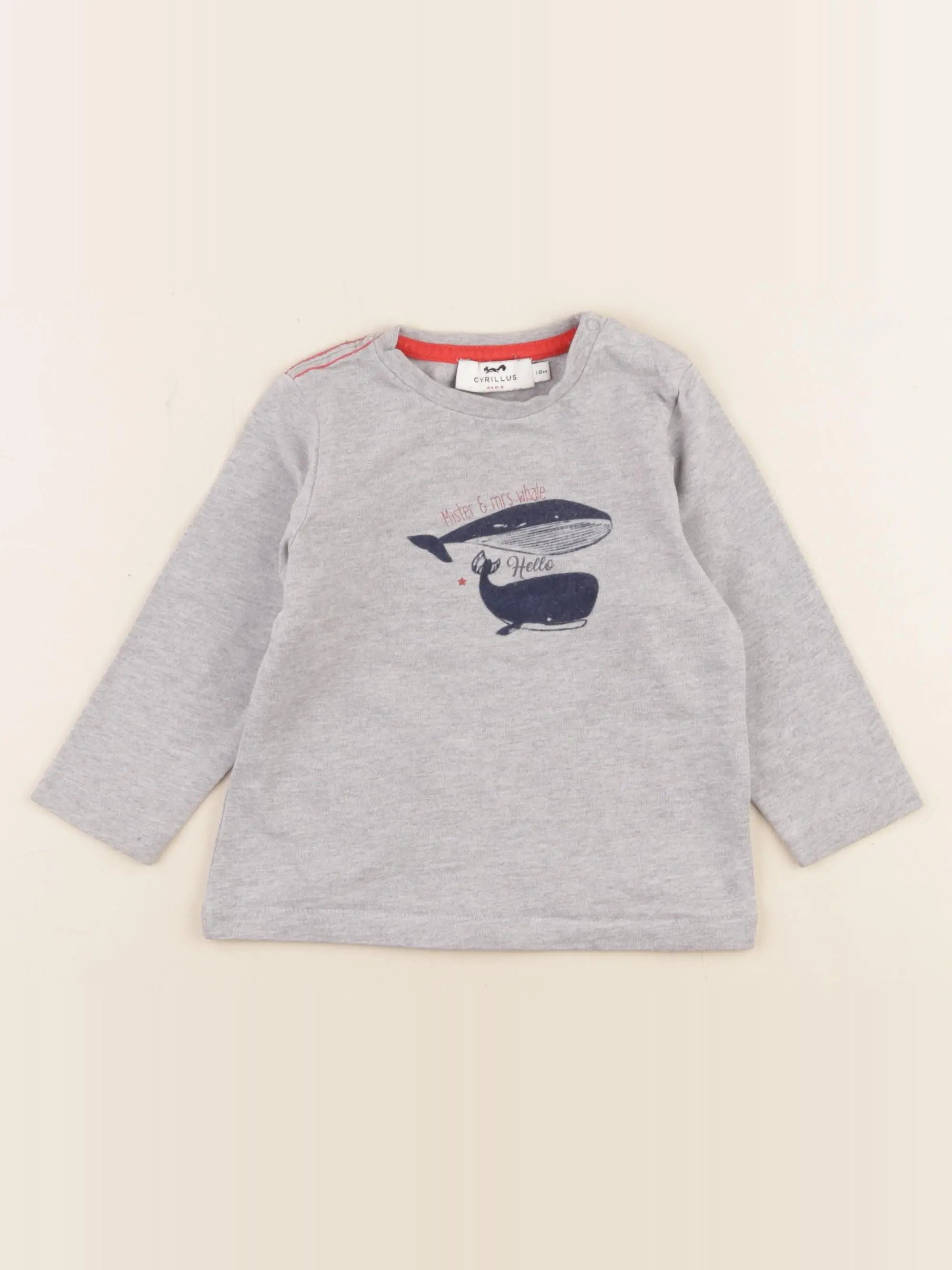Cyrillus - tee-shirt gris - 18 mois