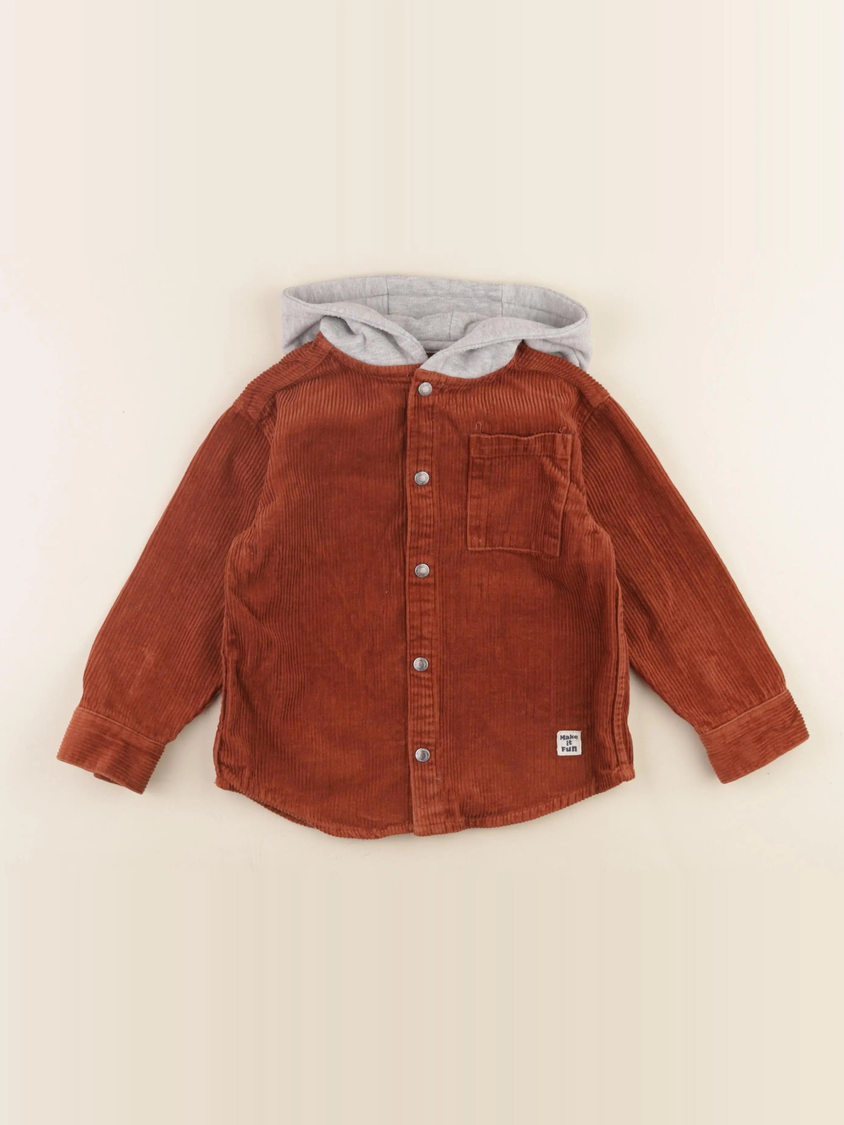 Vertbaudet - chemise marron - 4 ans