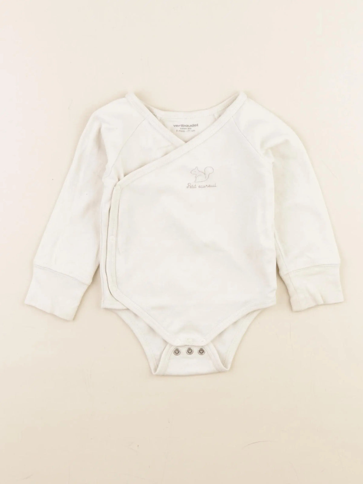 Vertbaudet - body beige - 9 mois