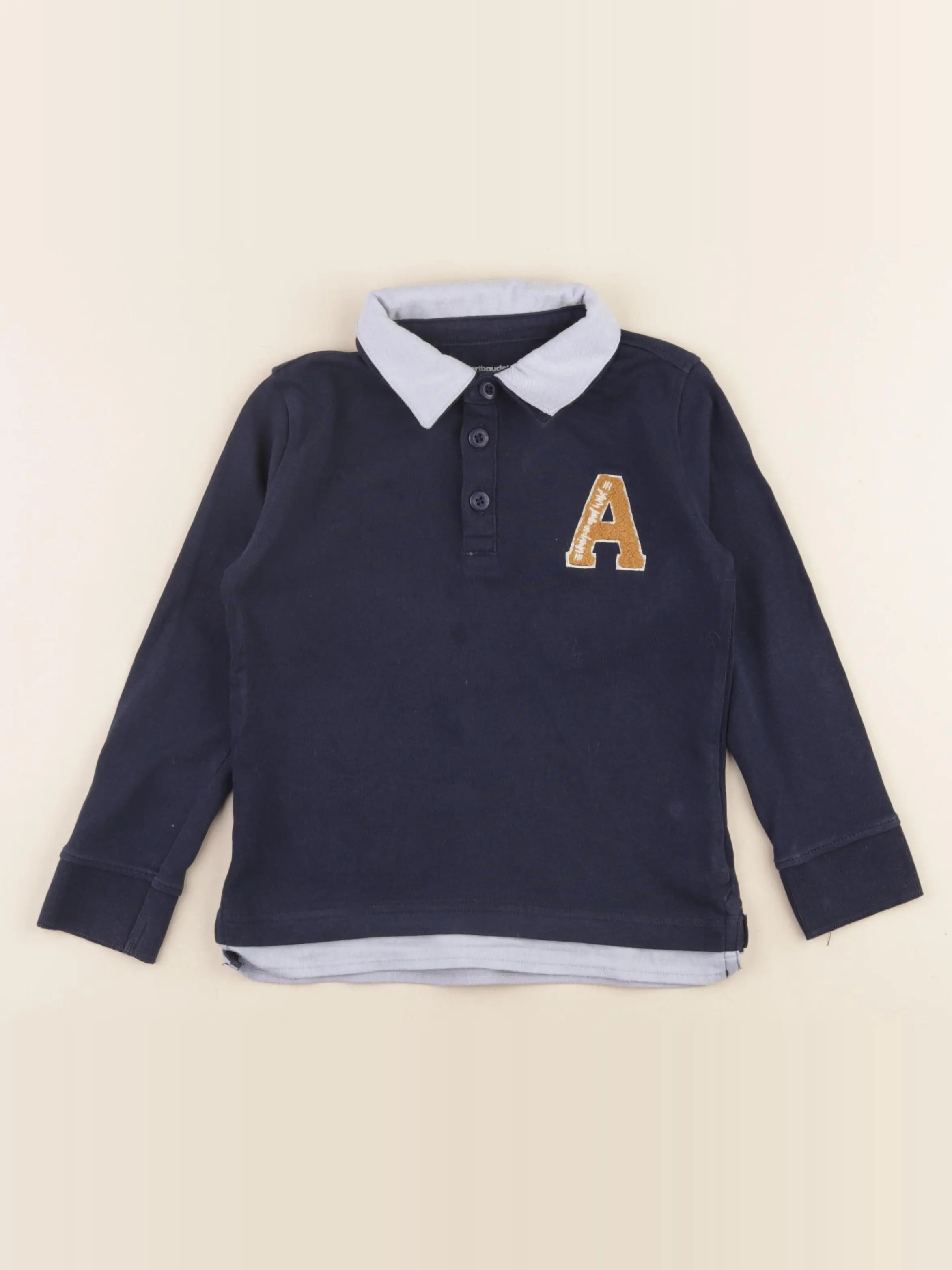 Vertbaudet - polo bleu - 5 ans