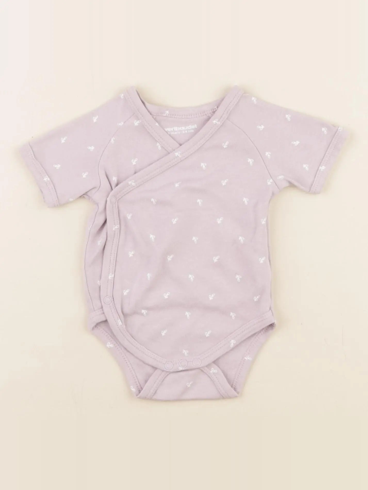 Vertbaudet - body violet - 1 mois