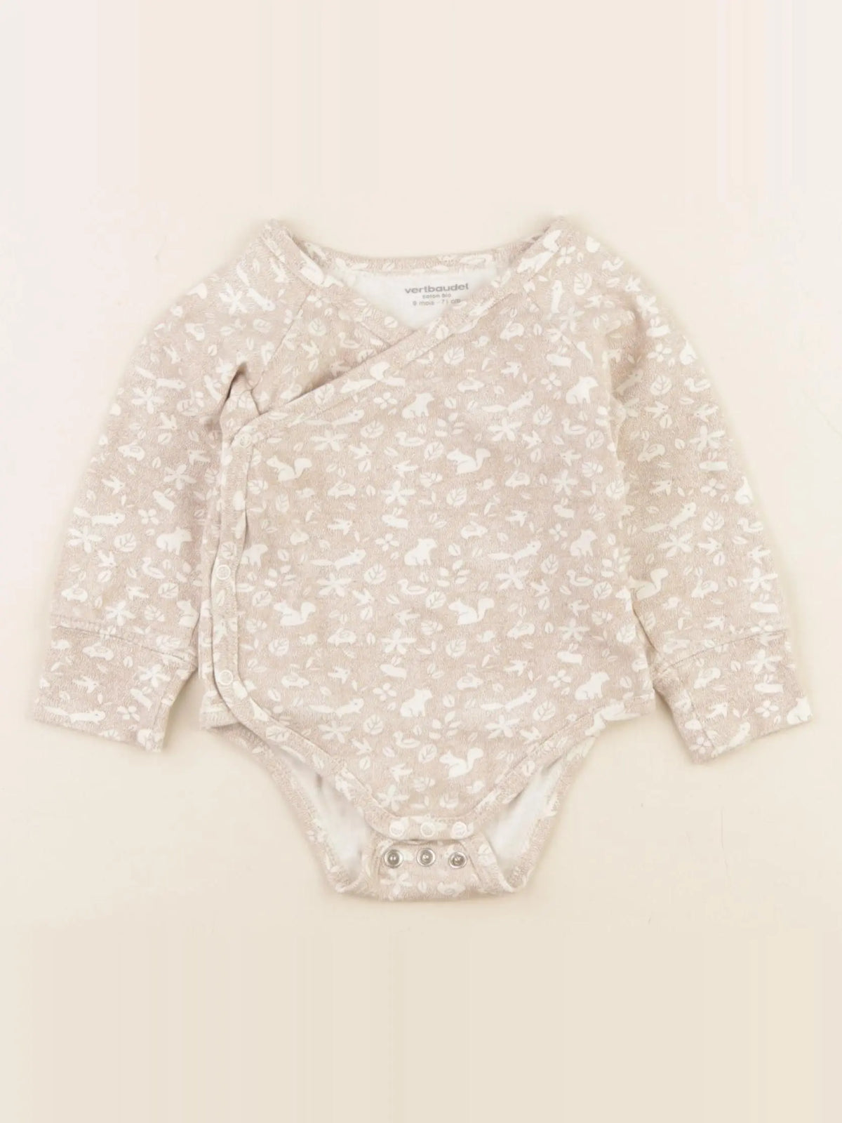 Vertbaudet - body marron - 9 mois