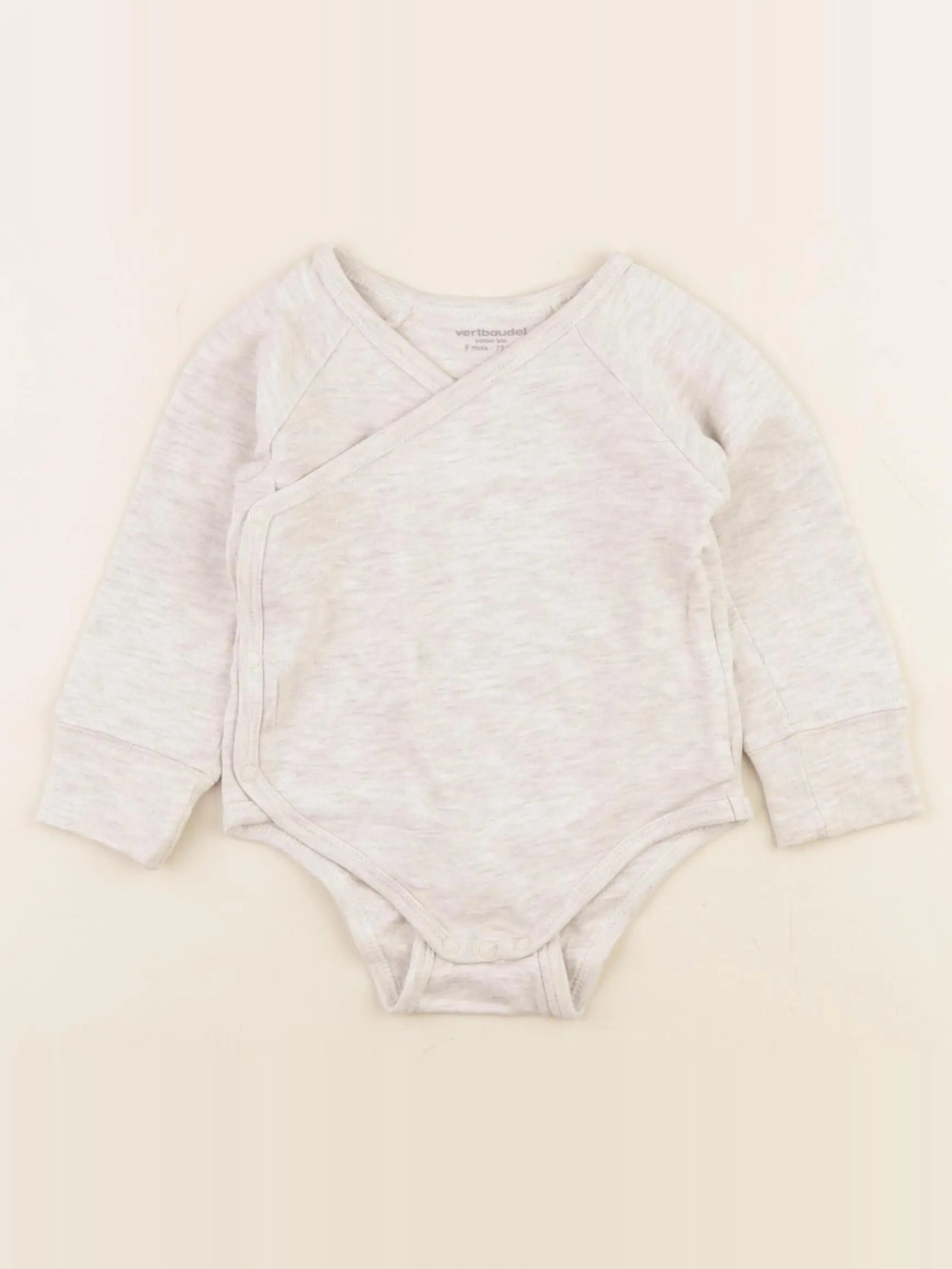 Vertbaudet - body beige - 9 mois