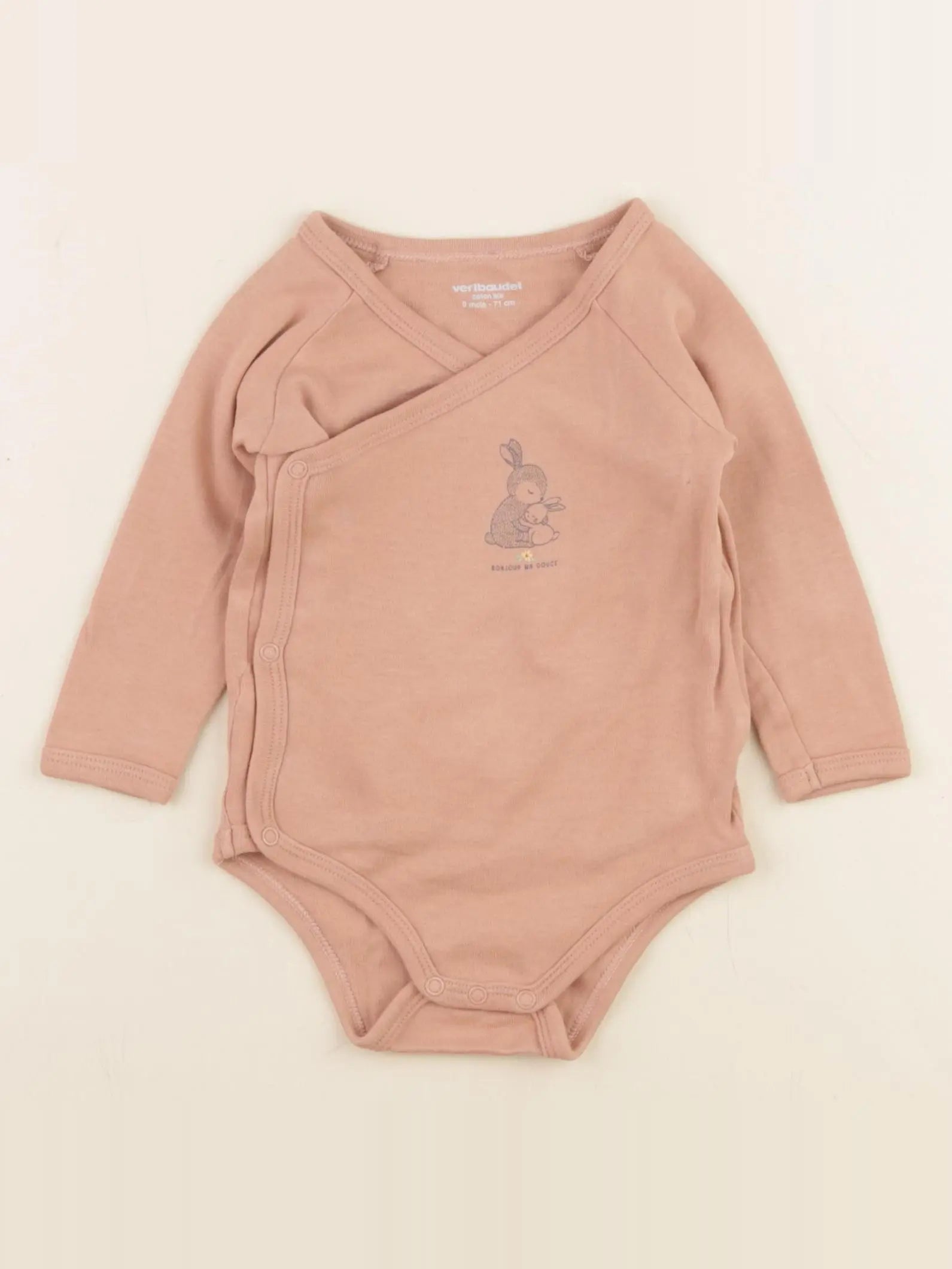 Vertbaudet - body marron - 9 mois