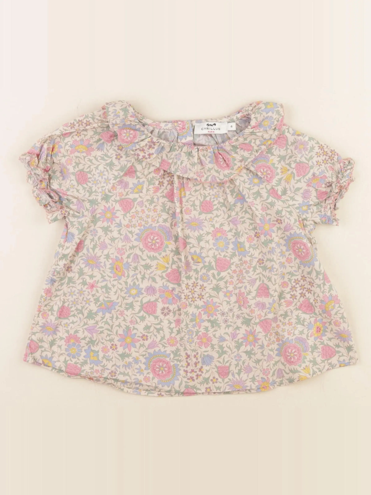 Cyrillus - blouse rose - 4 ans