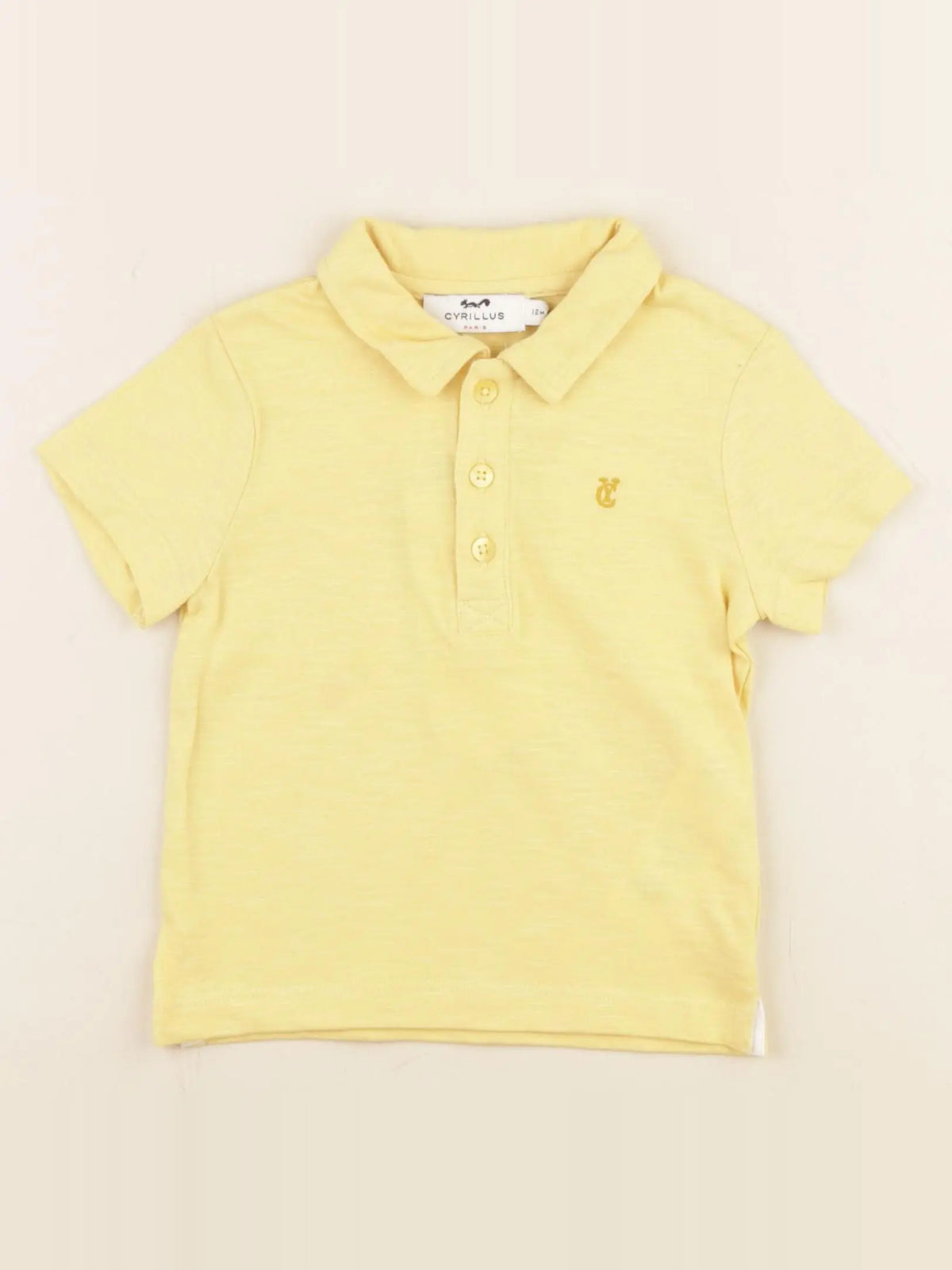 Cyrillus - polo jaune - 12 mois