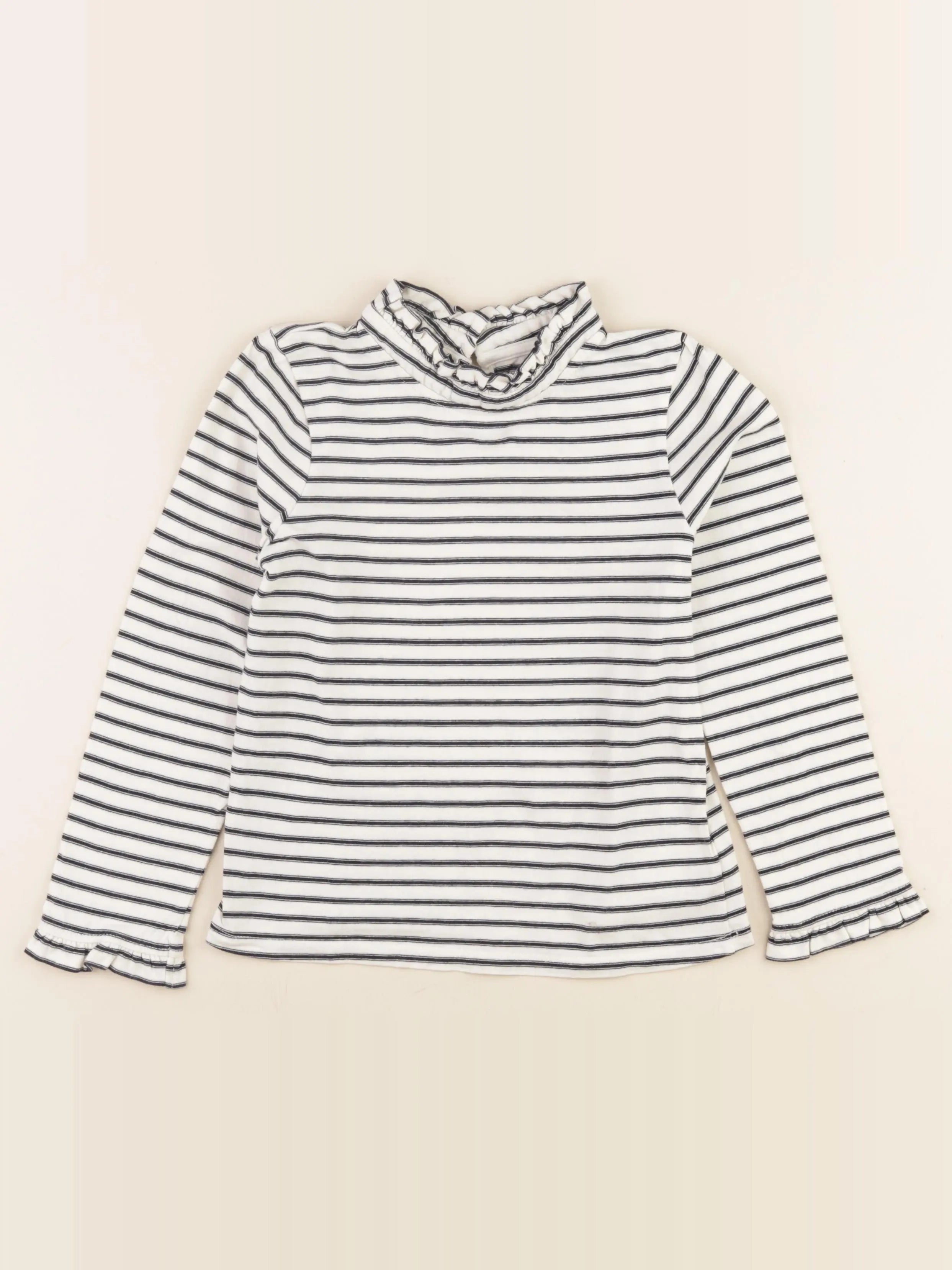 Cyrillus - tee-shirt blanc, bleu - 8 ans