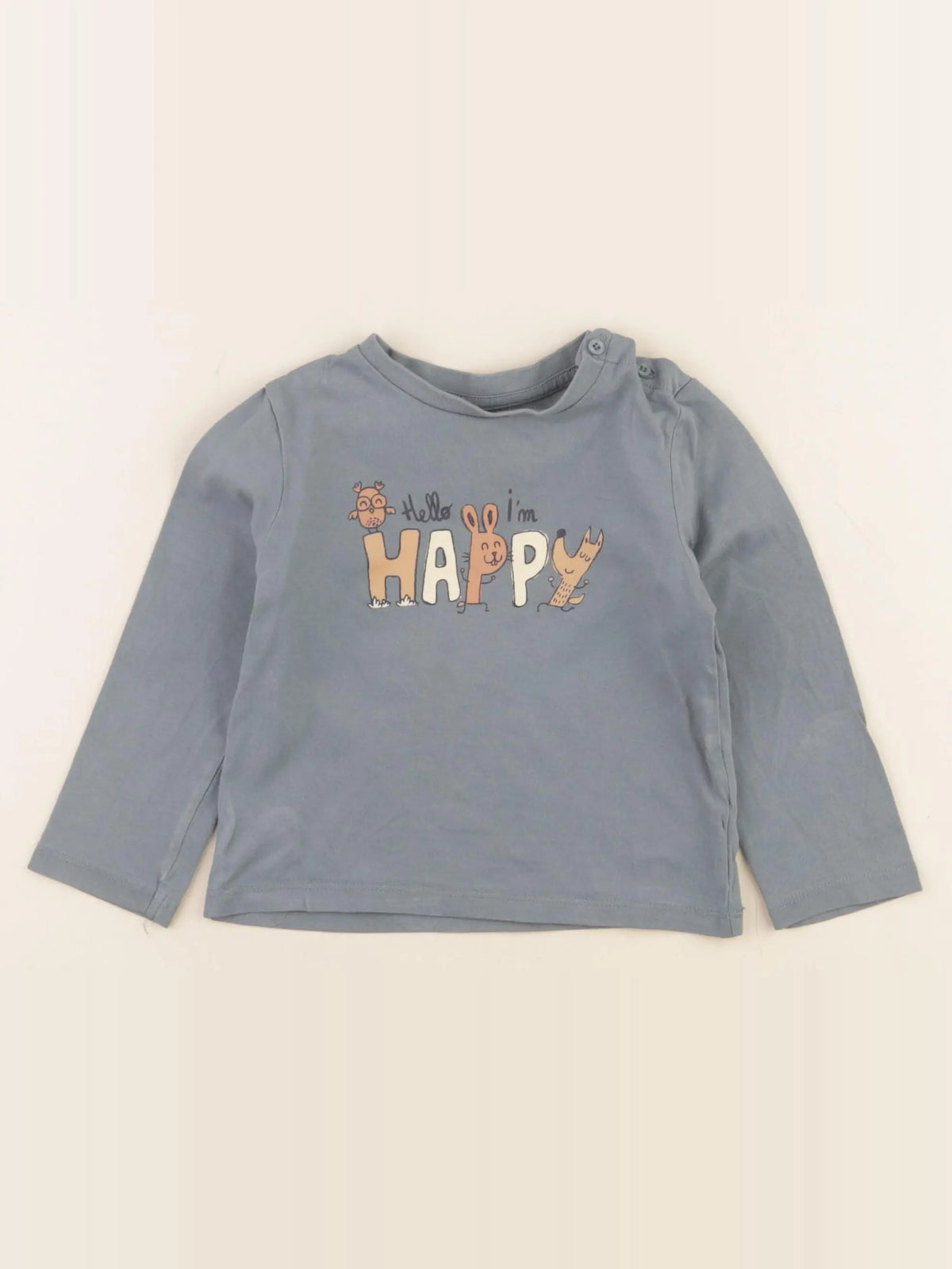 Vertbaudet - tee-shirt bleu - 18 mois