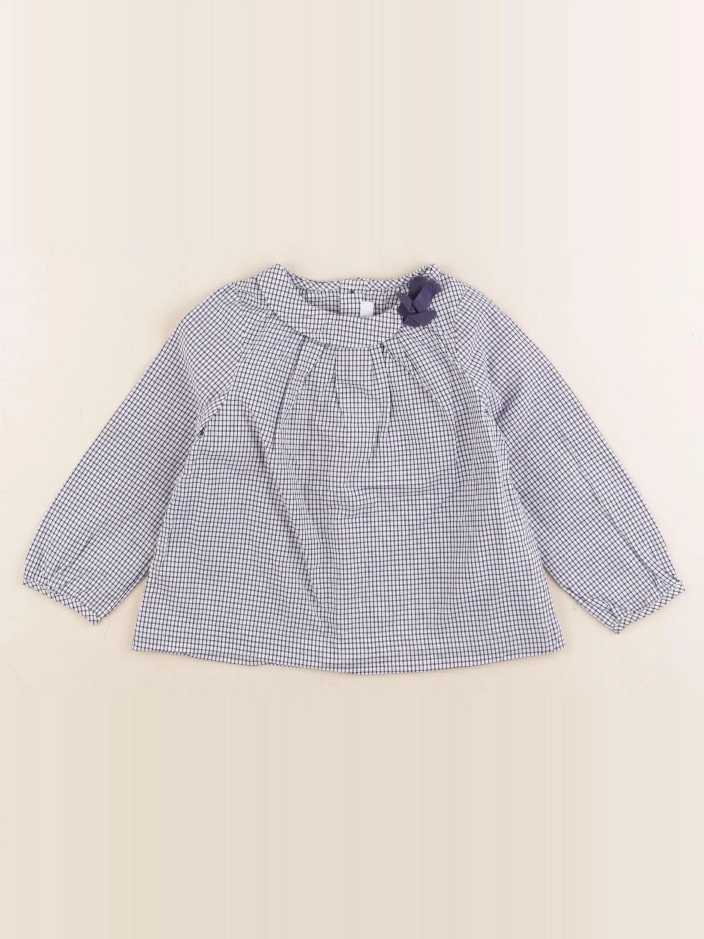 Jacadi - blouse bleu - 24 mois